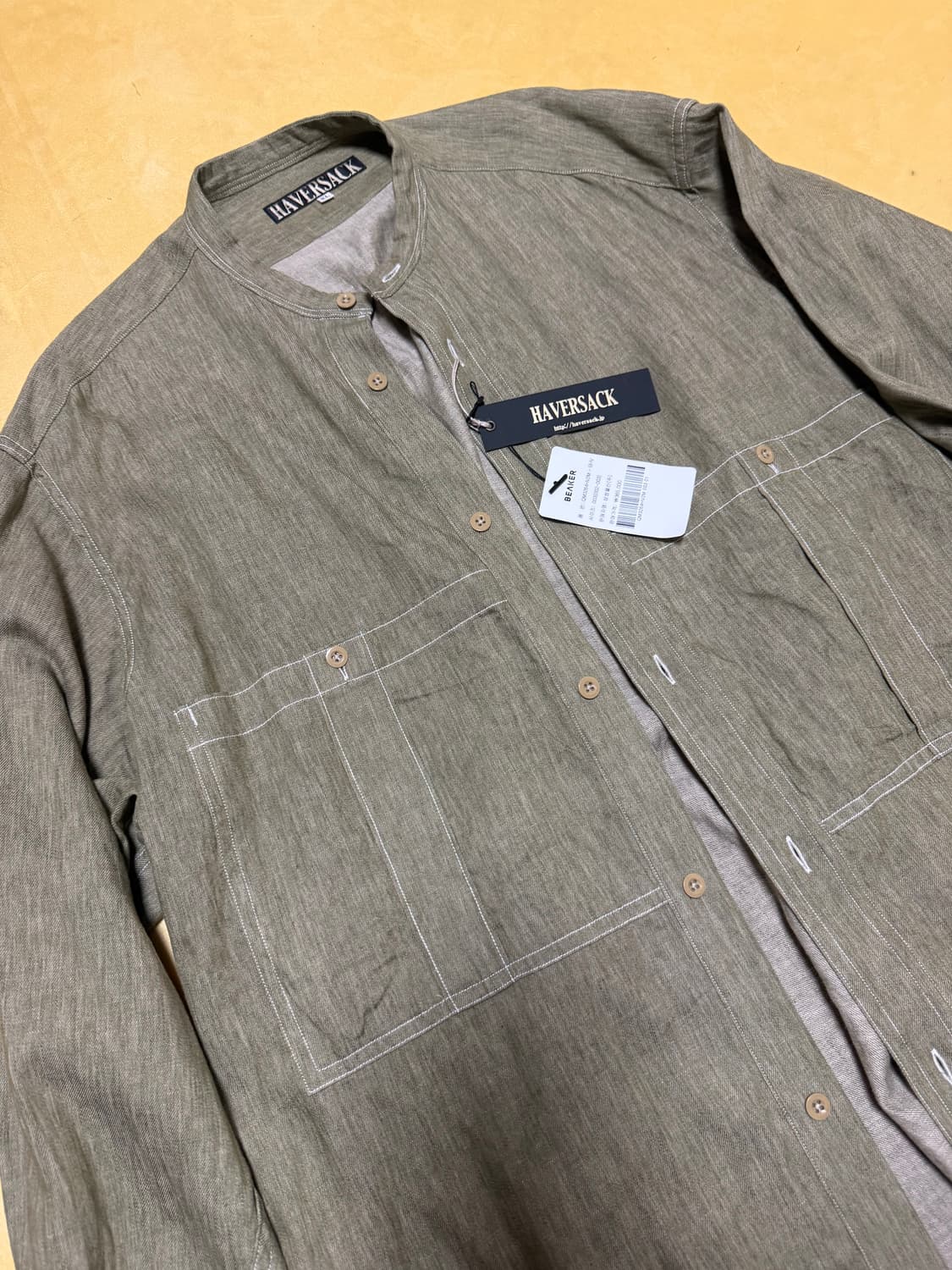 HAVERSACK 하버색 일본 명품 린넨 마 셔츠 남방 105XL  상품이미지5