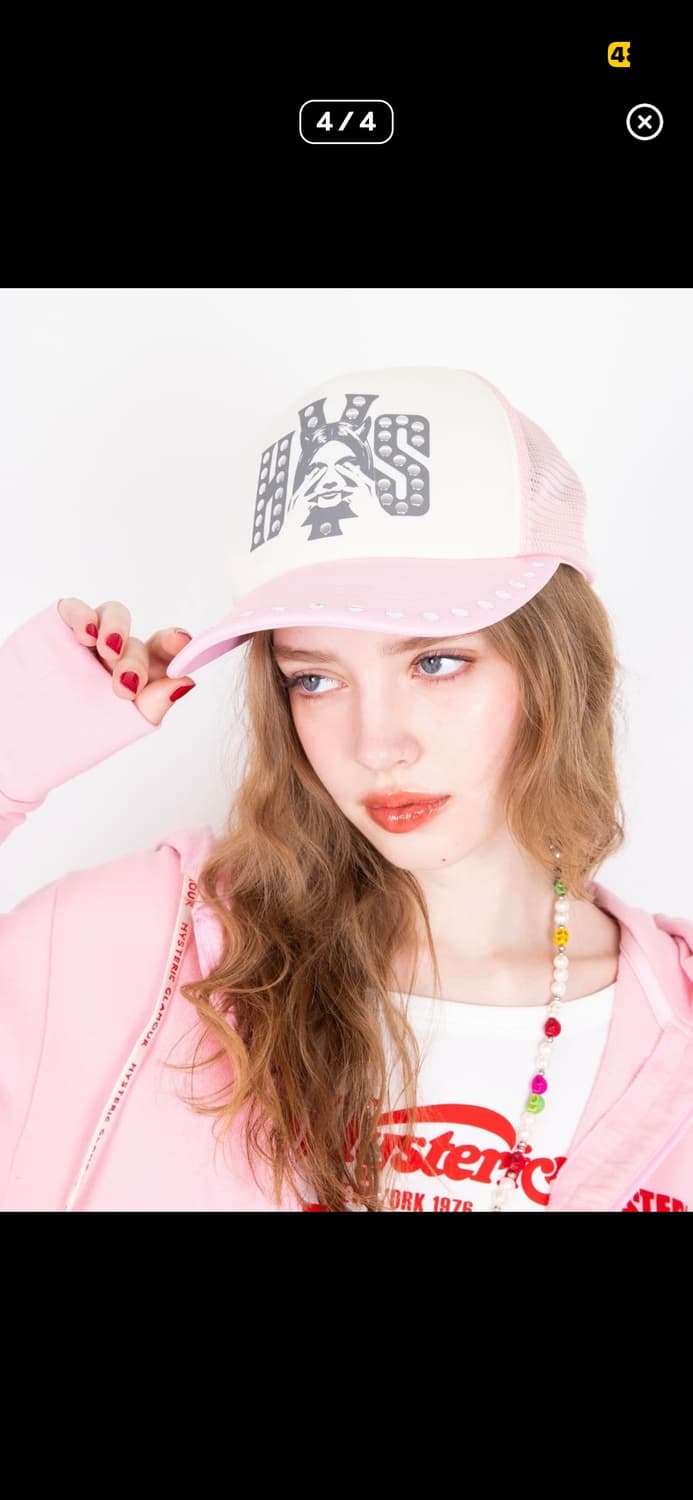 (새상품)히스테릭글래머 see no evil cap pink 상품이미지5