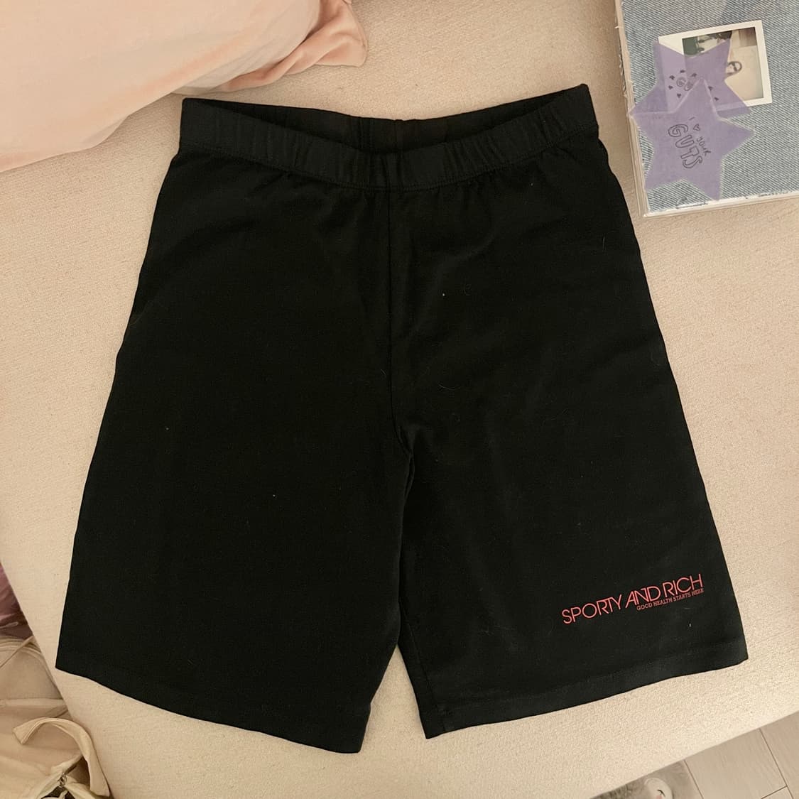 정품/새상품 SPORTY&RICH 스포티앤리치 바이커 러닝 쇼츠 팬츠 상품이미지2