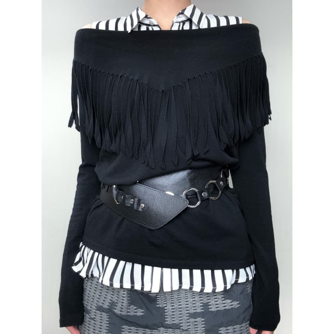 빈티지 스트라이프 슬리브리스 셔츠 상품이미지5