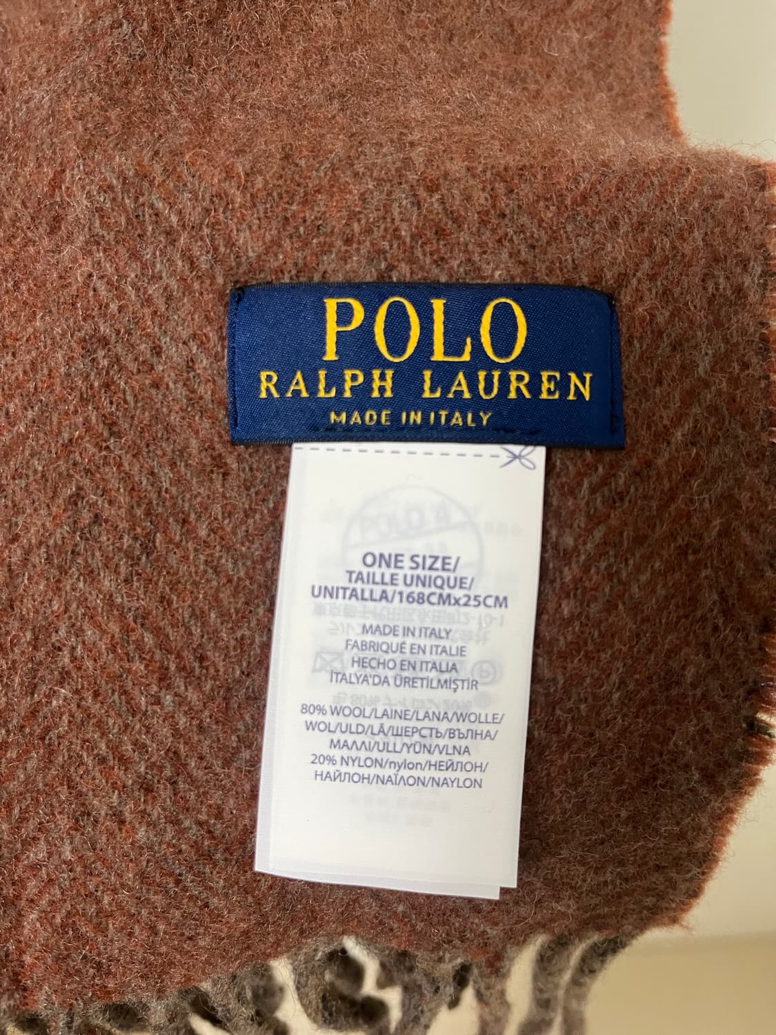 폴로 랄프로렌 체크 머플러 양면 made in italy 상품이미지3