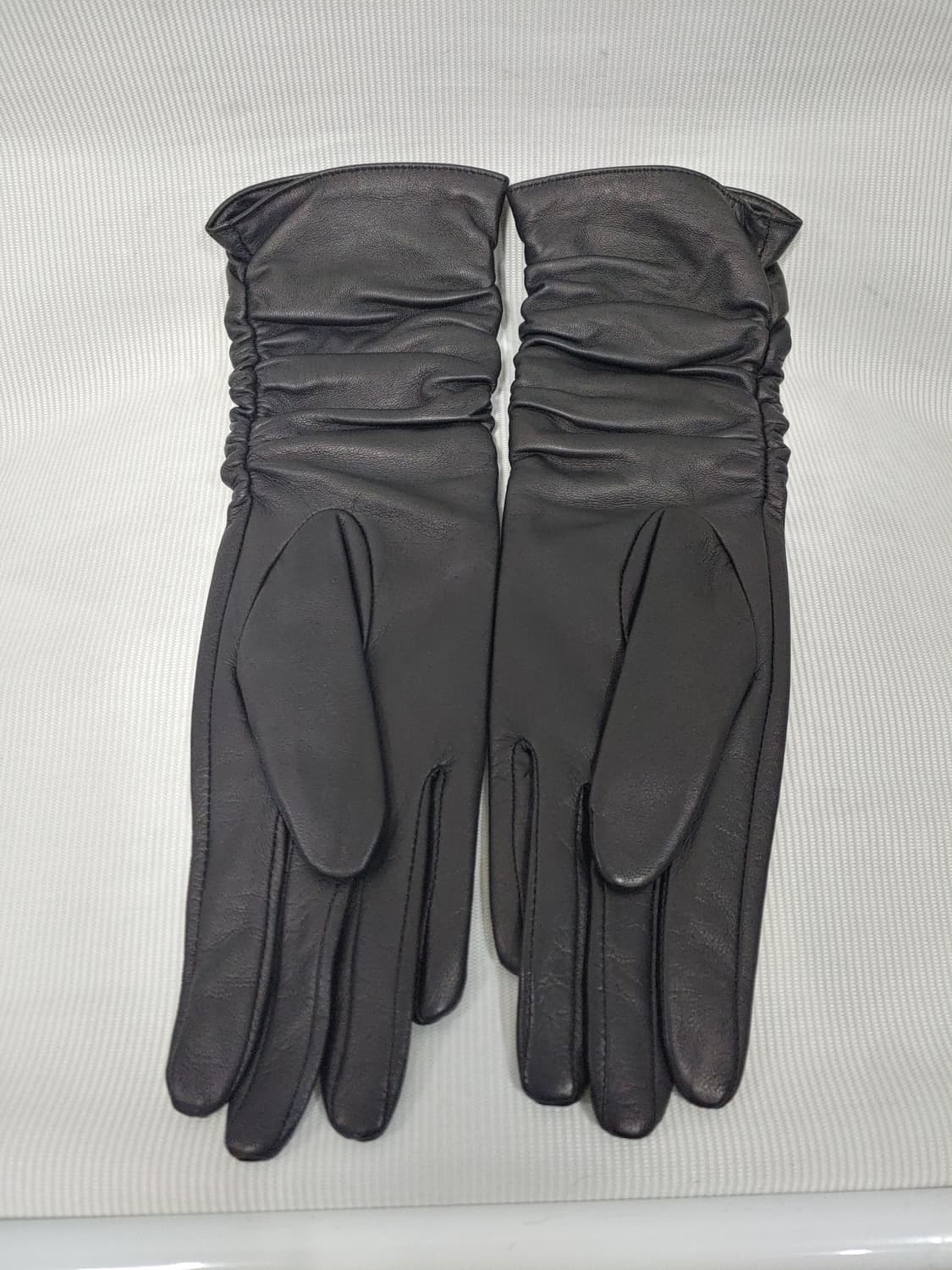 오브제 강진영 가죽 셔링 긴 장갑 상품이미지1