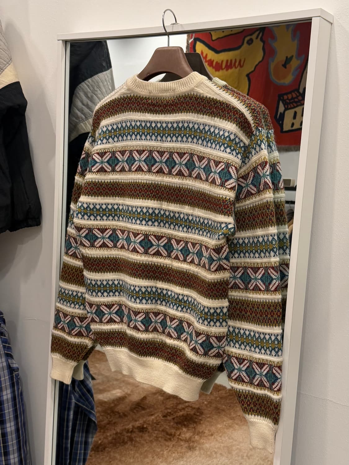 Vtg 빈티지 노르딕 울 니트 상품이미지4