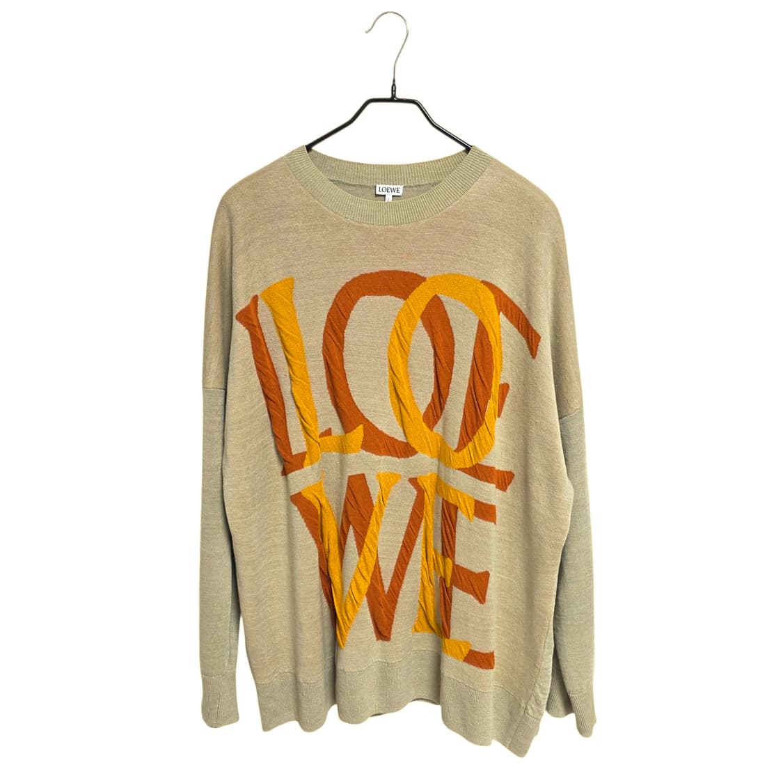 로에베 여성 자가드 플랙스 블렌드 아레나 린넨 니트 상품이미지1