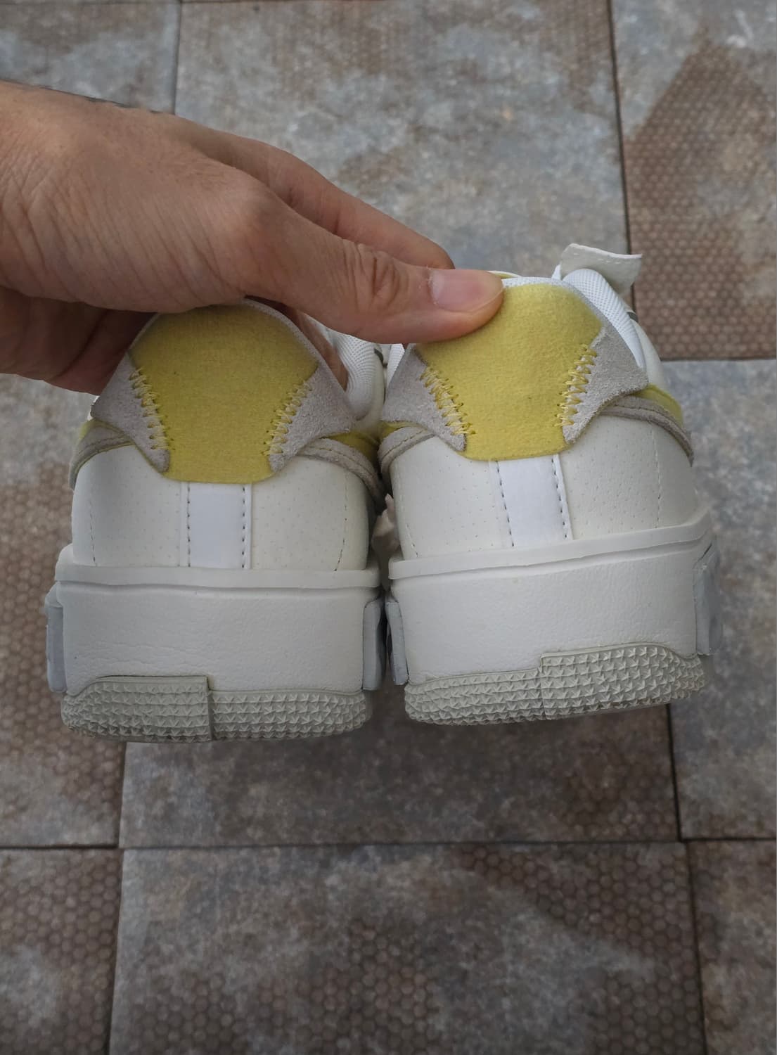 (235)나이키 에어 포스 1 폰탄카 화이트 옐로우 상품이미지7