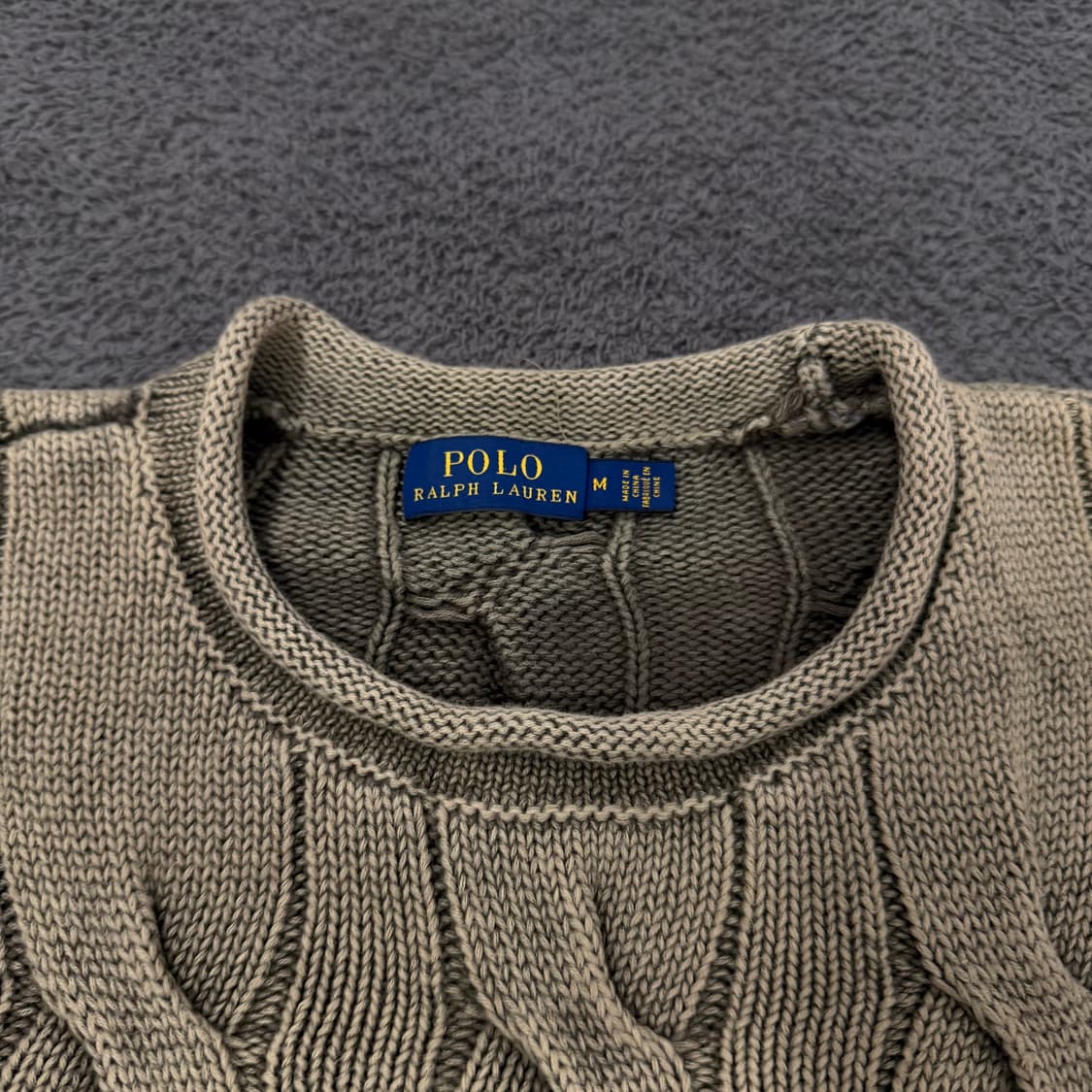 [정품/M] 폴로랄프로렌 자수 케이블 꽈배기 니트 상품이미지5