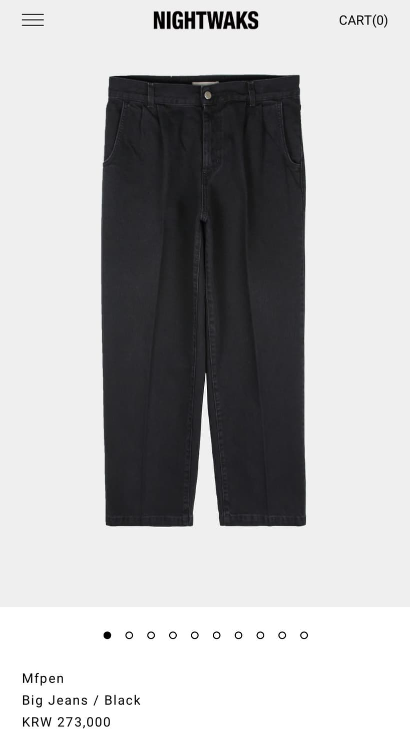 Mfpen Big Jeans Black 상품이미지6