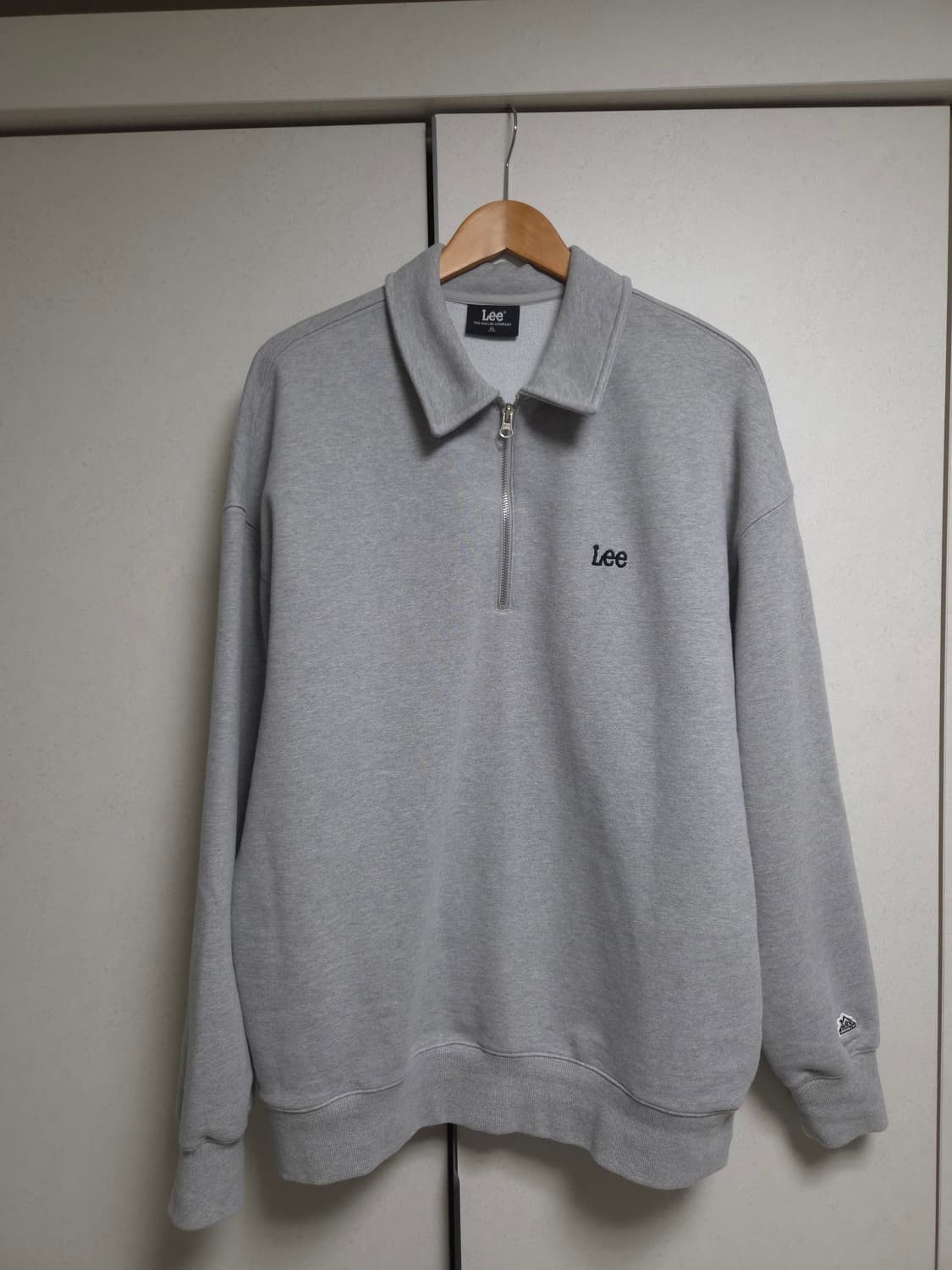 리 lee 반집업 맨투맨 남여공용 상품이미지1