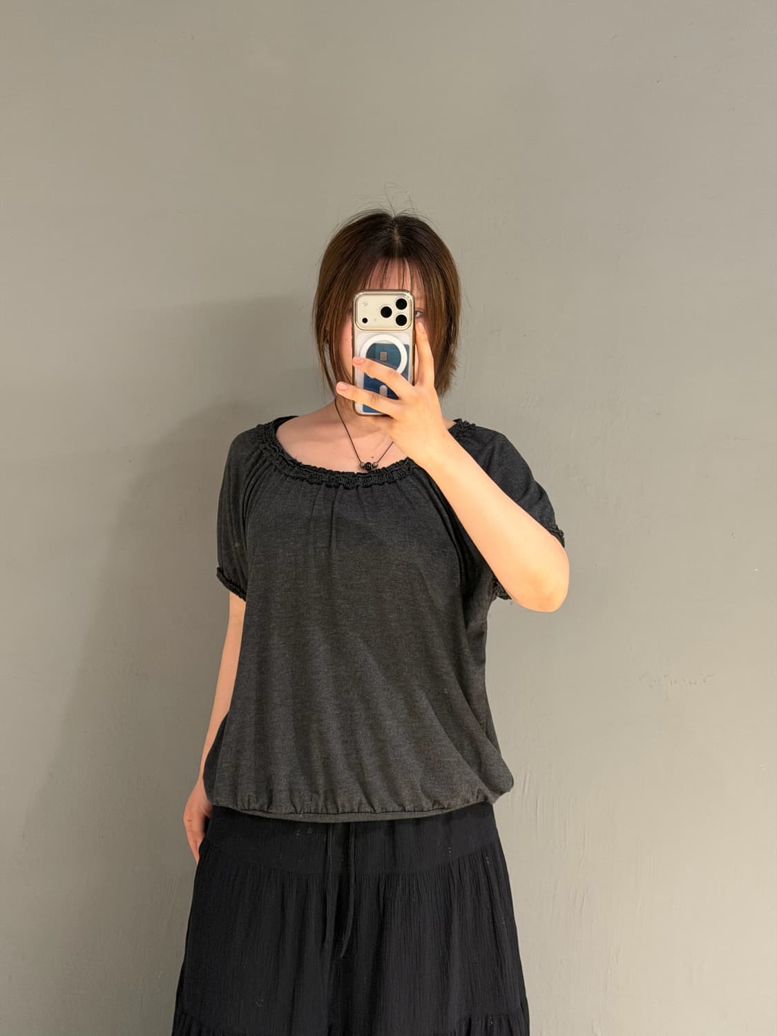 off-shoulder frill detail top 상품이미지3