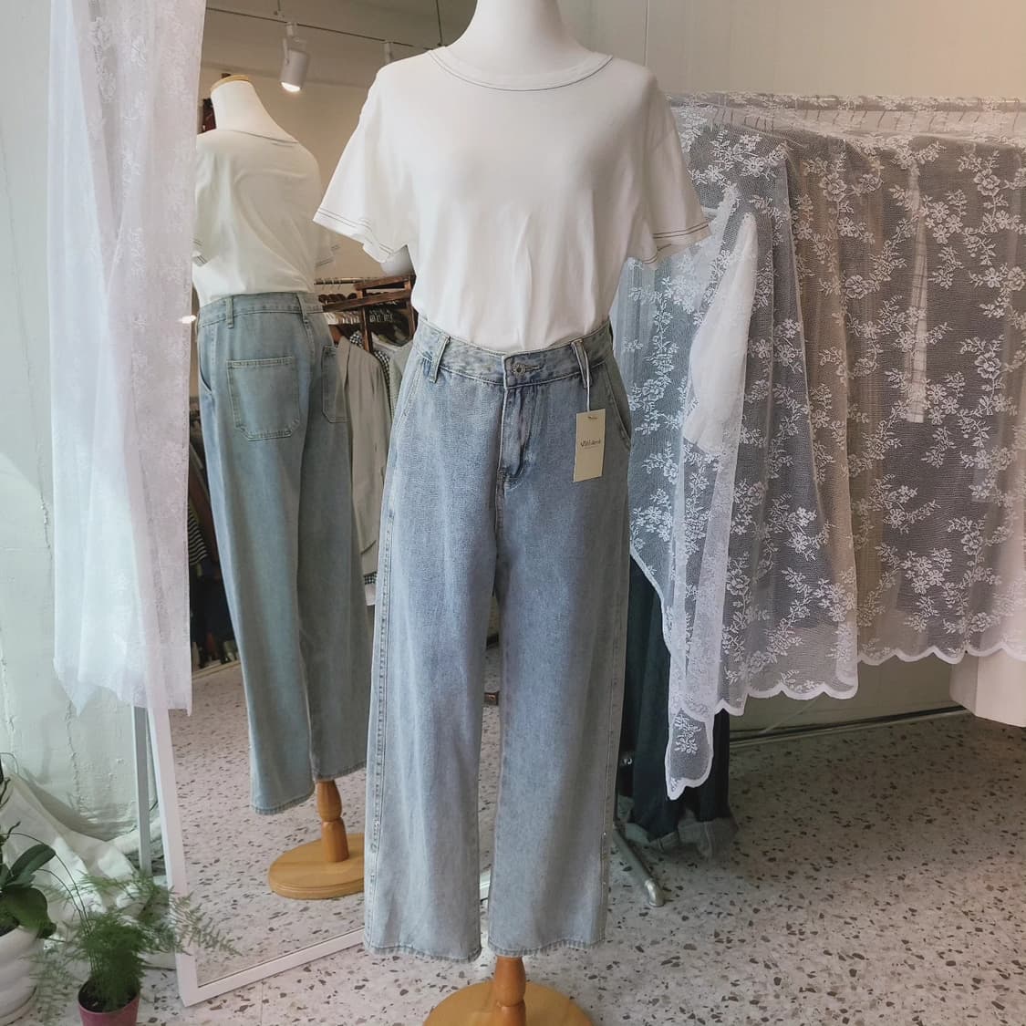 빈티지워싱 롤업 데님팬츠 상품이미지3