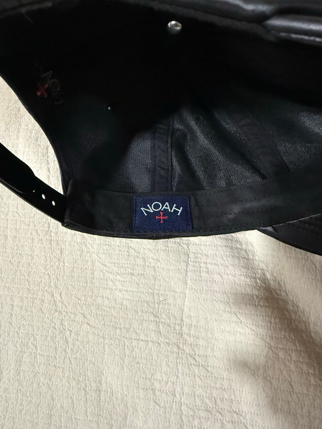 노아 x 포그스 5 패널 레더 볼캡 블랙 상품이미지5