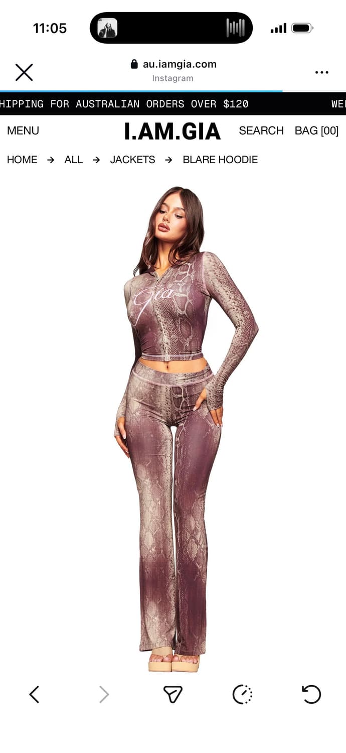 IAMGIA 아이엠지아 blare hoodie _snake 상품이미지3