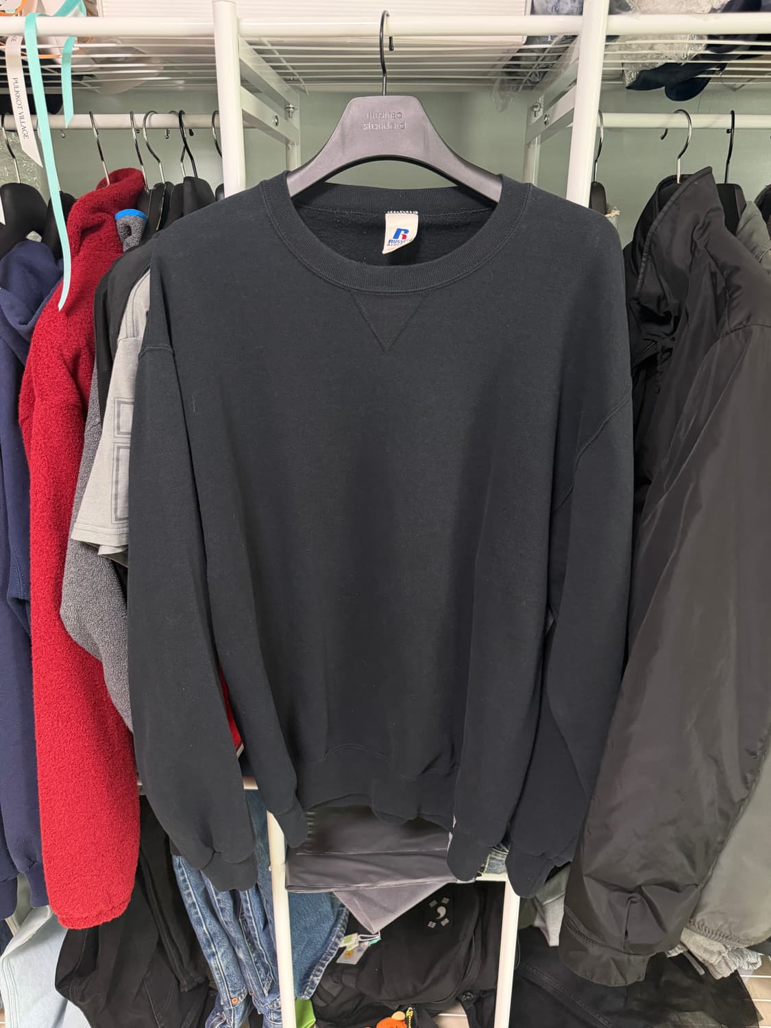 90s 러셀 빈티지 스웻셔츠 블랙 (LT) 상품이미지1