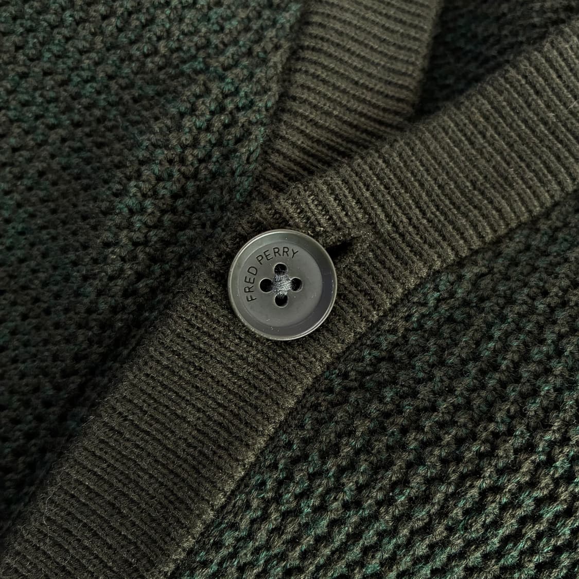 Fred Perry 레드 페리 써멀 카키 윙트리 업버튼 가디건 상품이미지5