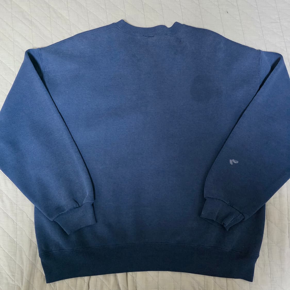 [XL] 90s 빈티지 러셀 네이비 더티 페이드 트래쉬드 맨투맨 스웻 상품이미지6