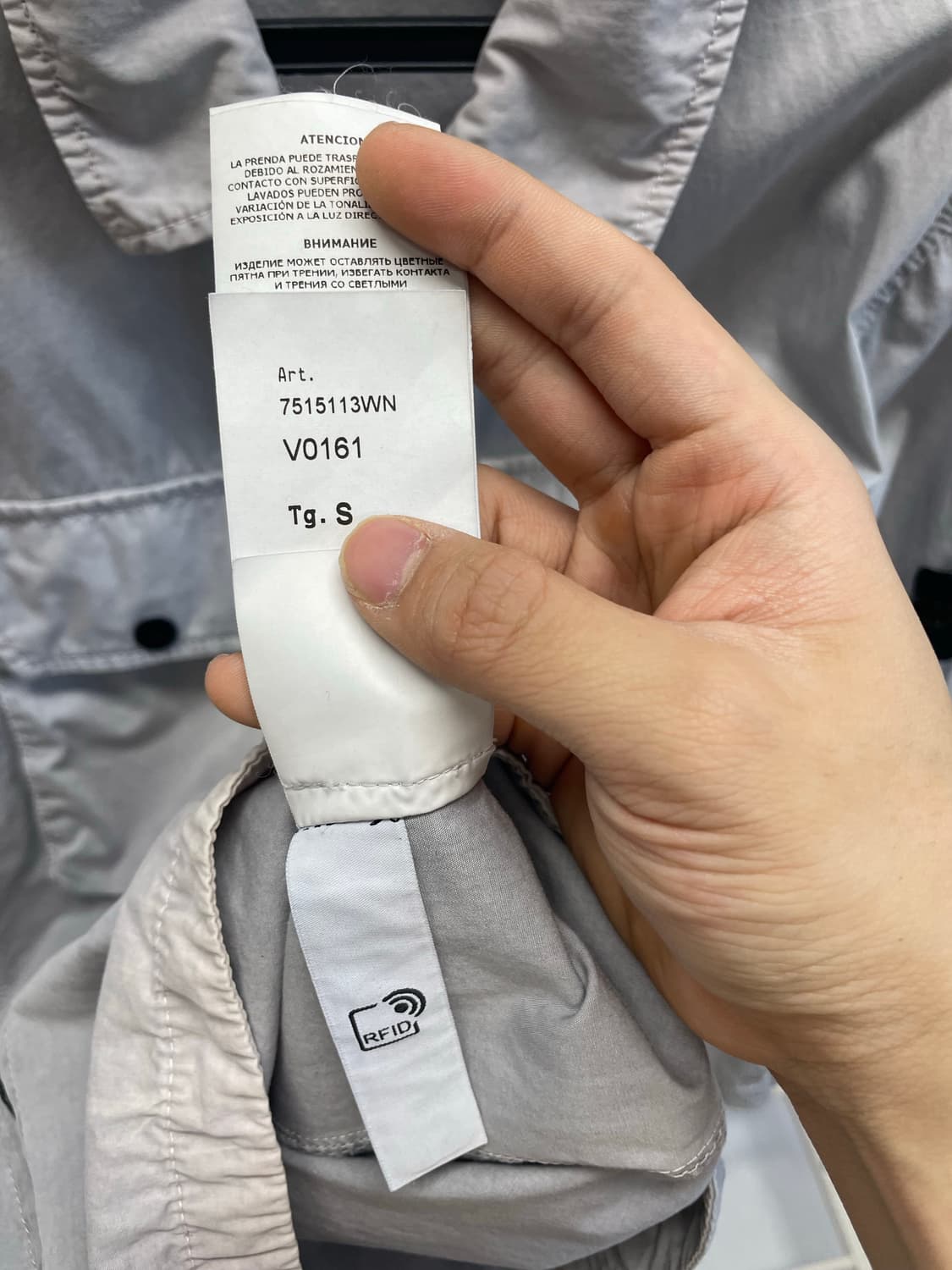 스톤아일랜드 올드이펙트 투 포켓 오버셔츠 자켓 라이트 그레이 [S] 상품이미지5