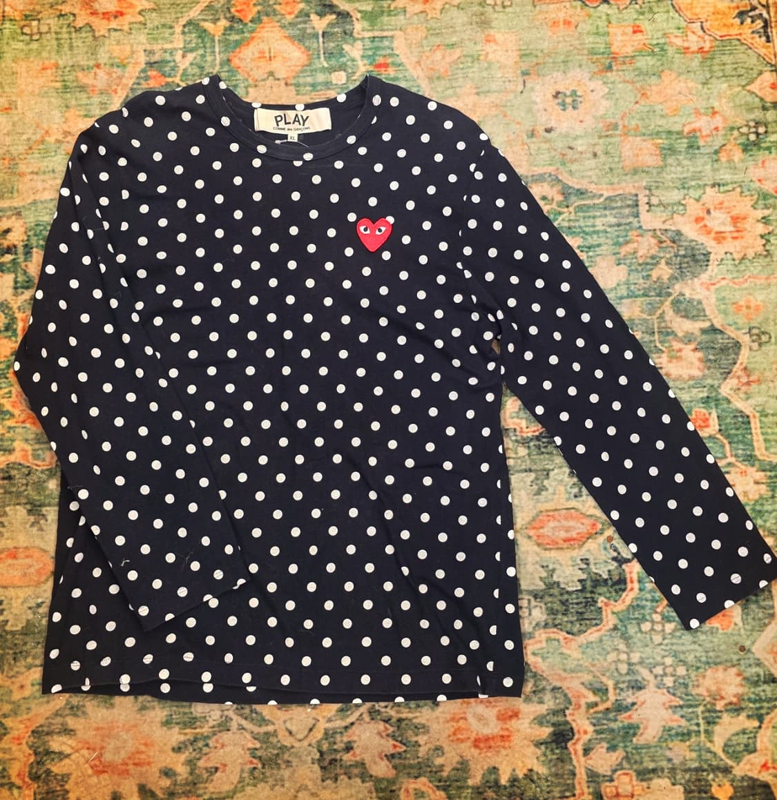 꼼데가르송플레이(Comme des Garçons Play) 도트긴팔티셔츠 상품이미지2