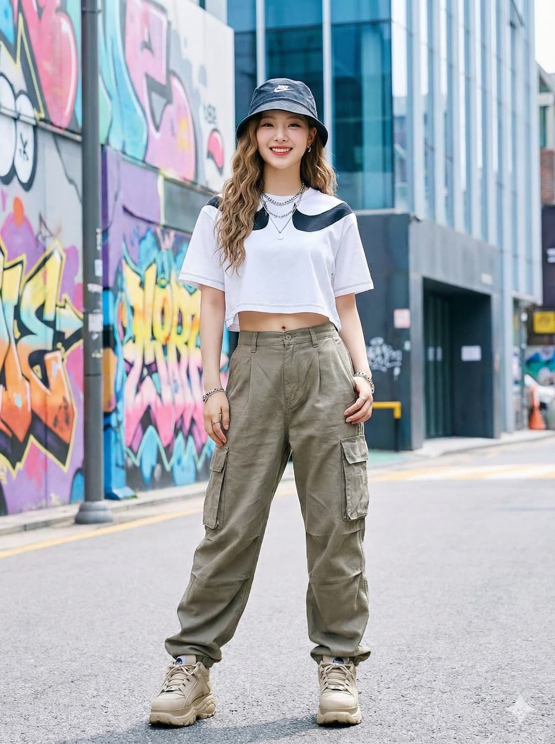 나이키(NIKE) 더블 스우시 스티치 크롭 반팔 티셔츠 상품이미지1