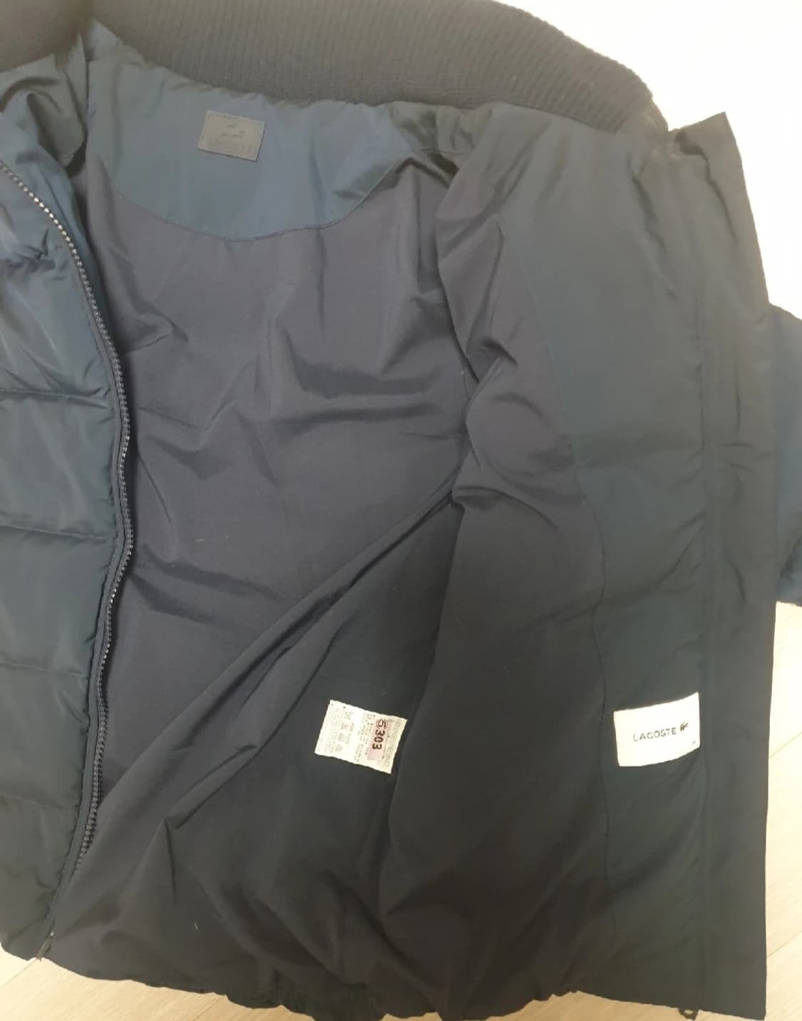 라코스테 패딩 34사이즈 네이비색 상품이미지5