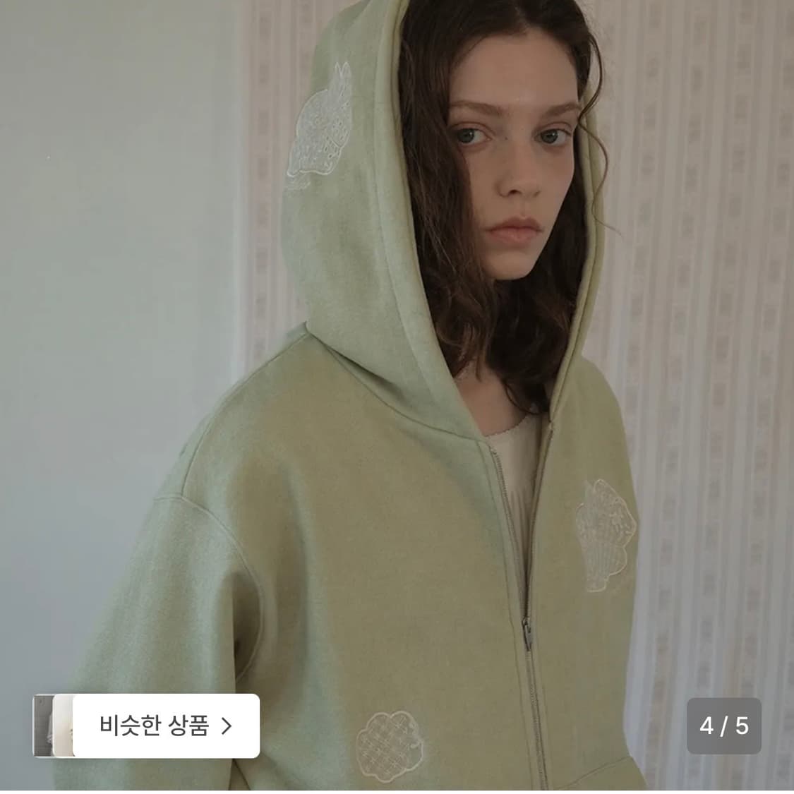 아우어노스텔지아 세이지그린 후드집업 모리걸 아베크롬비 코이세이오 상품이미지4