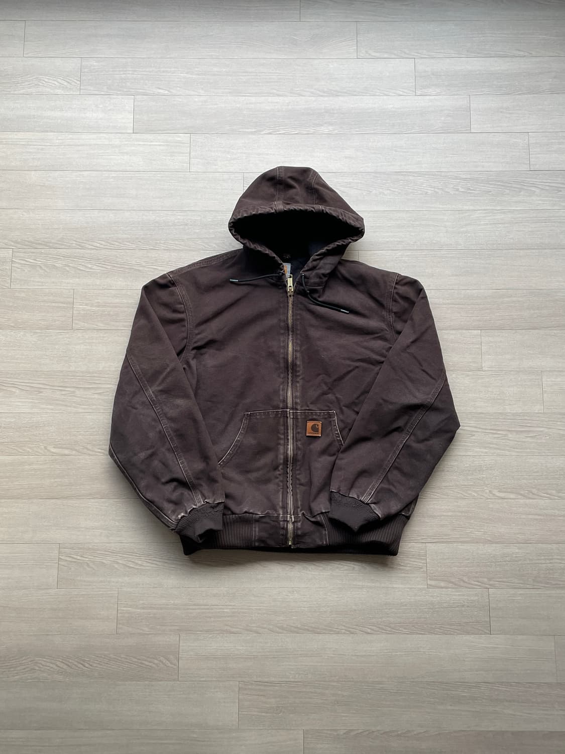 칼하트 j130 DKB 다크 브라운 액티브 자켓 샌드스톤 상품이미지1