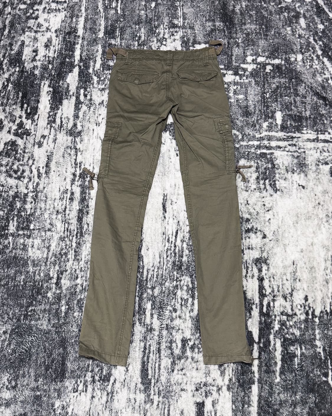 {Moussy} Khaki Long Zip Cargo Pants  상품이미지2