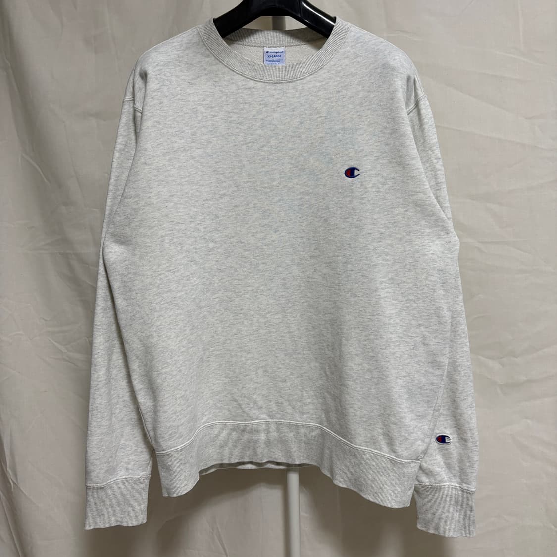 챔피온 로고 맨투맨 스웻셔츠 / 오트밀, XXL 상품이미지1