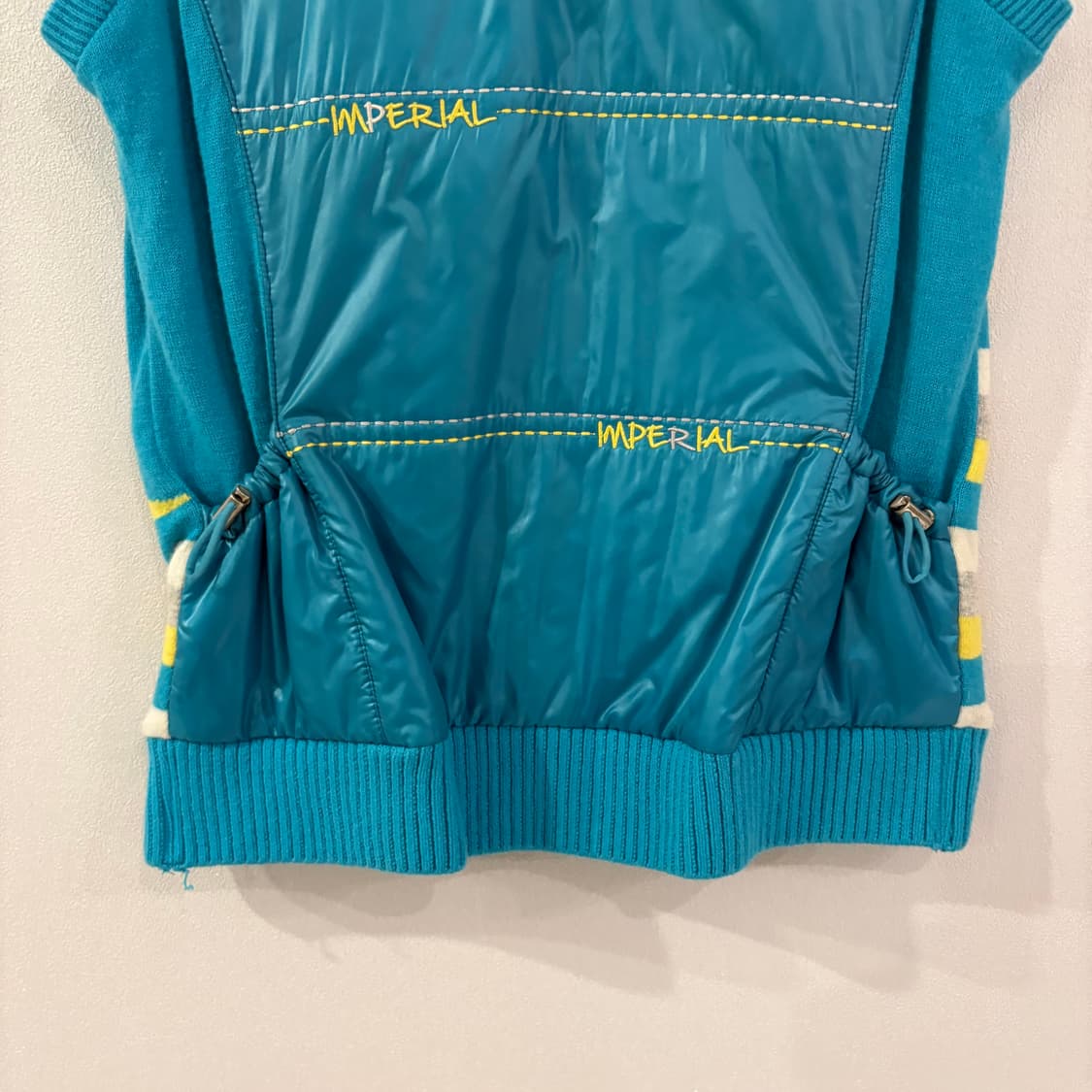 임페리얼 블루 퀼팅 니트 조끼 90 상품이미지2