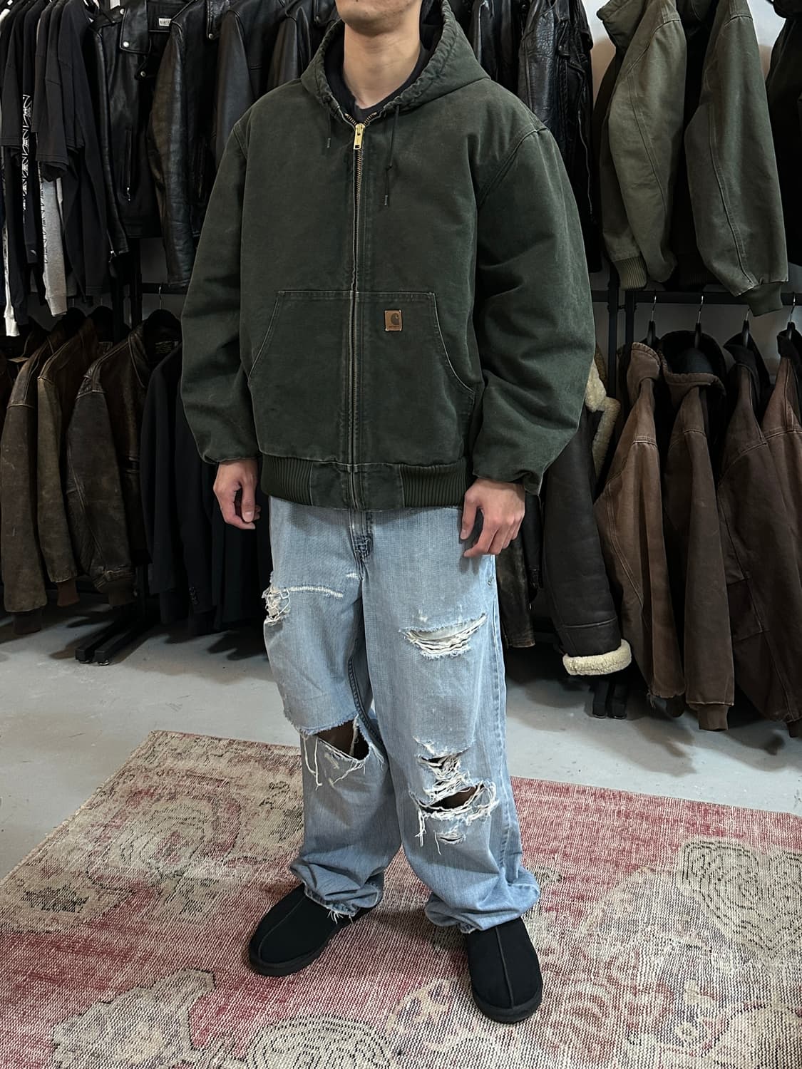 OG 칼하트 J130 액티브 자켓 칼하트 MOS 모스그린 상품이미지4