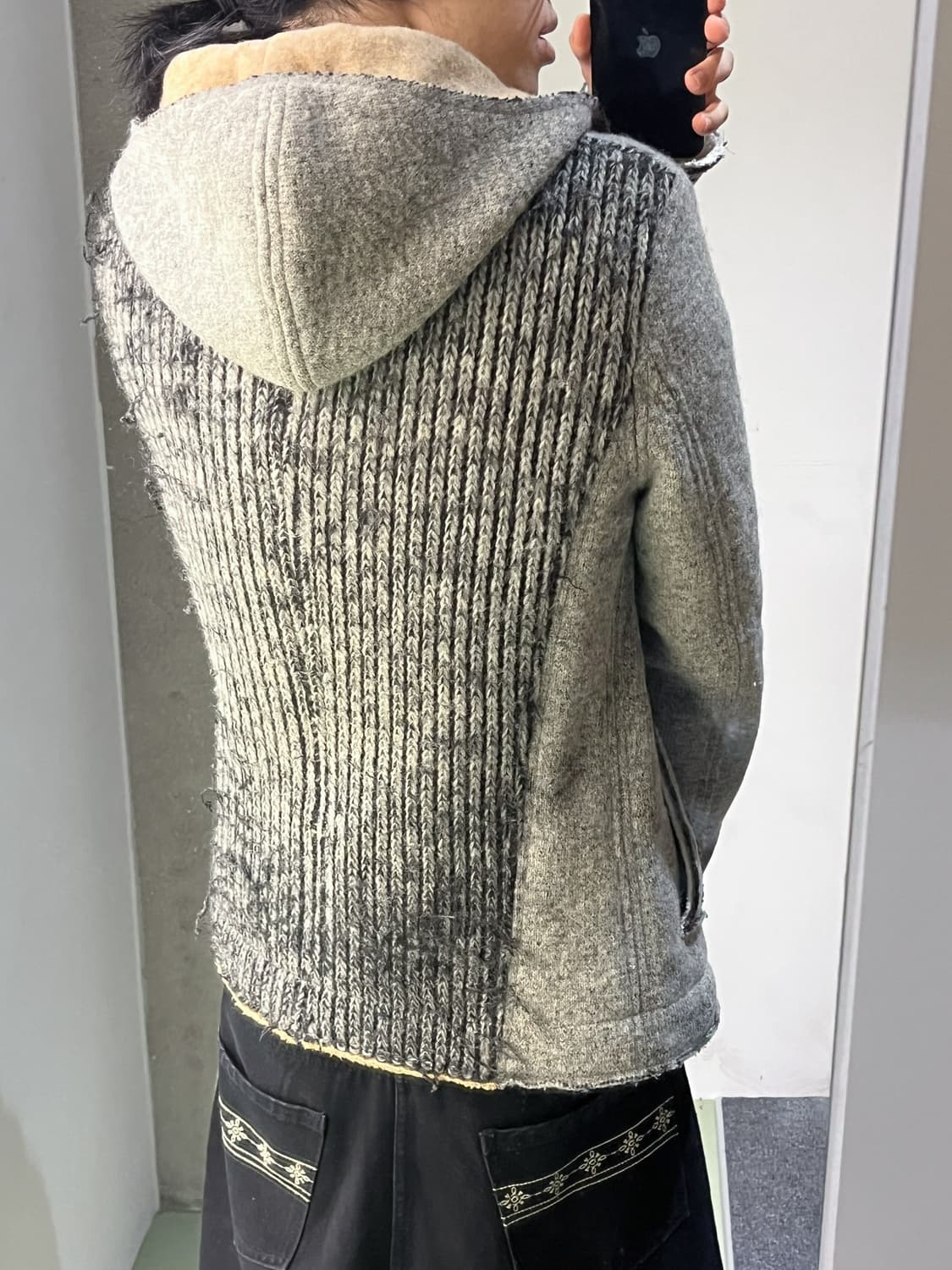 Tanomu Ask Me 셰르파 라인 울 자켓 상품이미지4