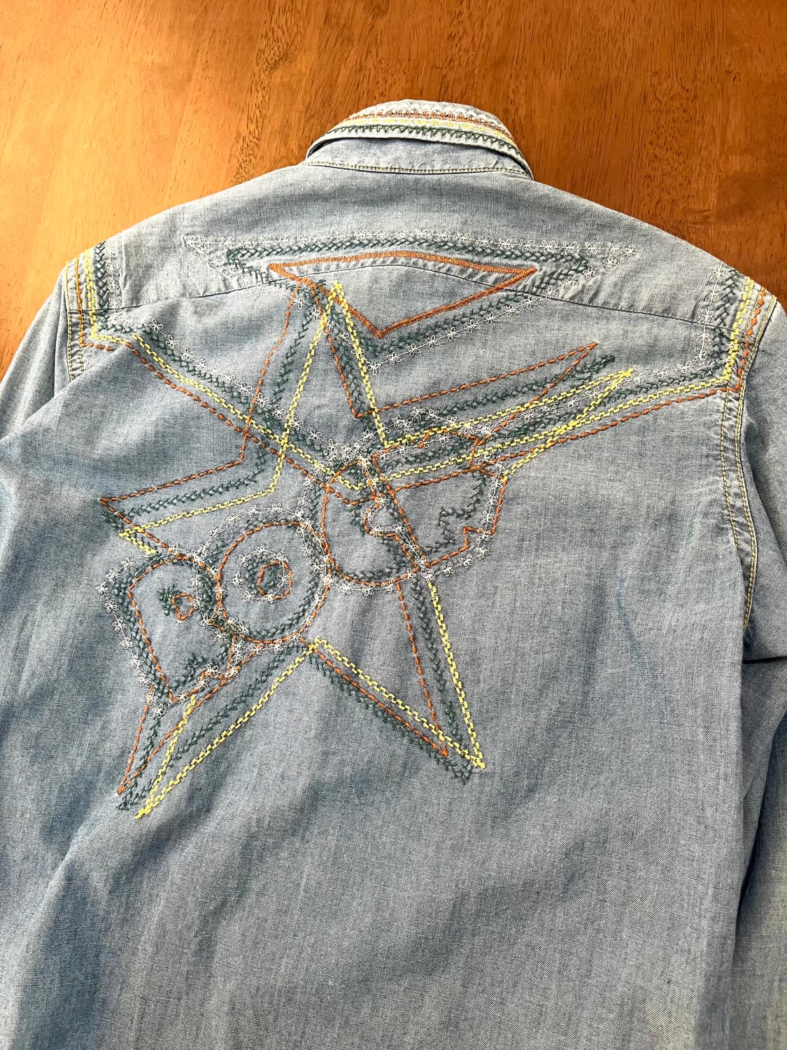 히스테릭 글래머 웨스턴 자수 데님 셔츠 상품이미지4