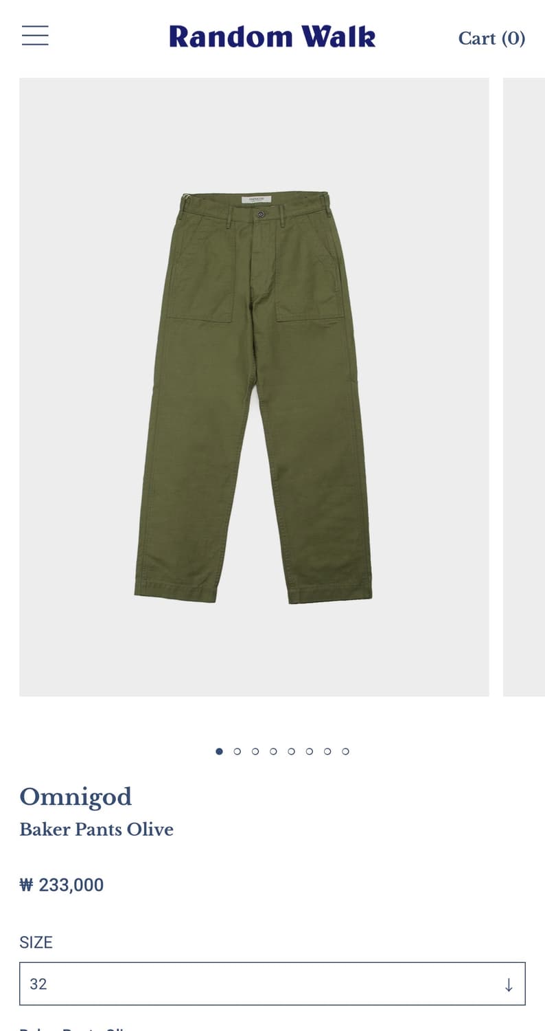 (급처) 옴니갓 퍼티그 팬츠 32-34 상품이미지1