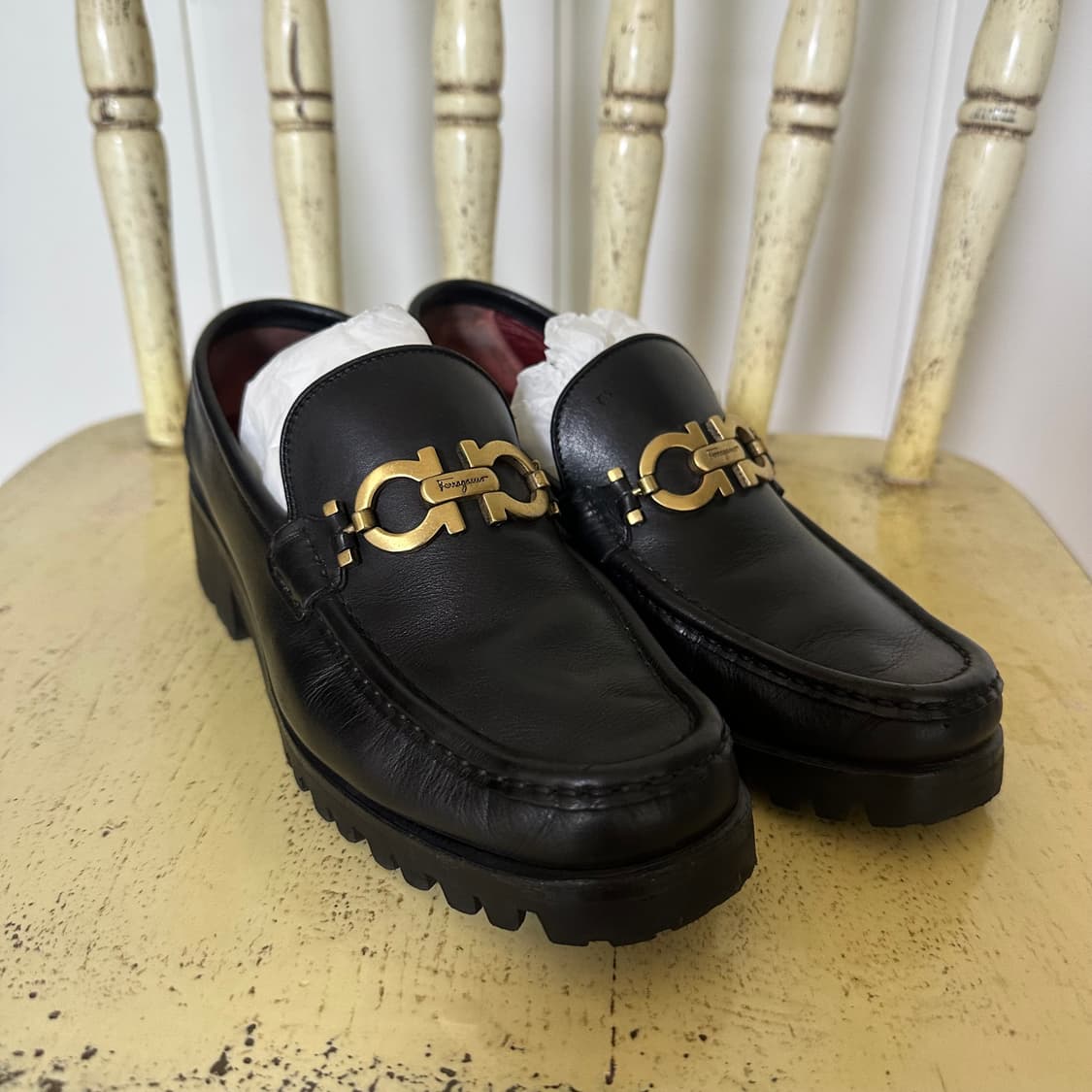 235 페라가모 여성 로퍼 블랙 상품이미지1