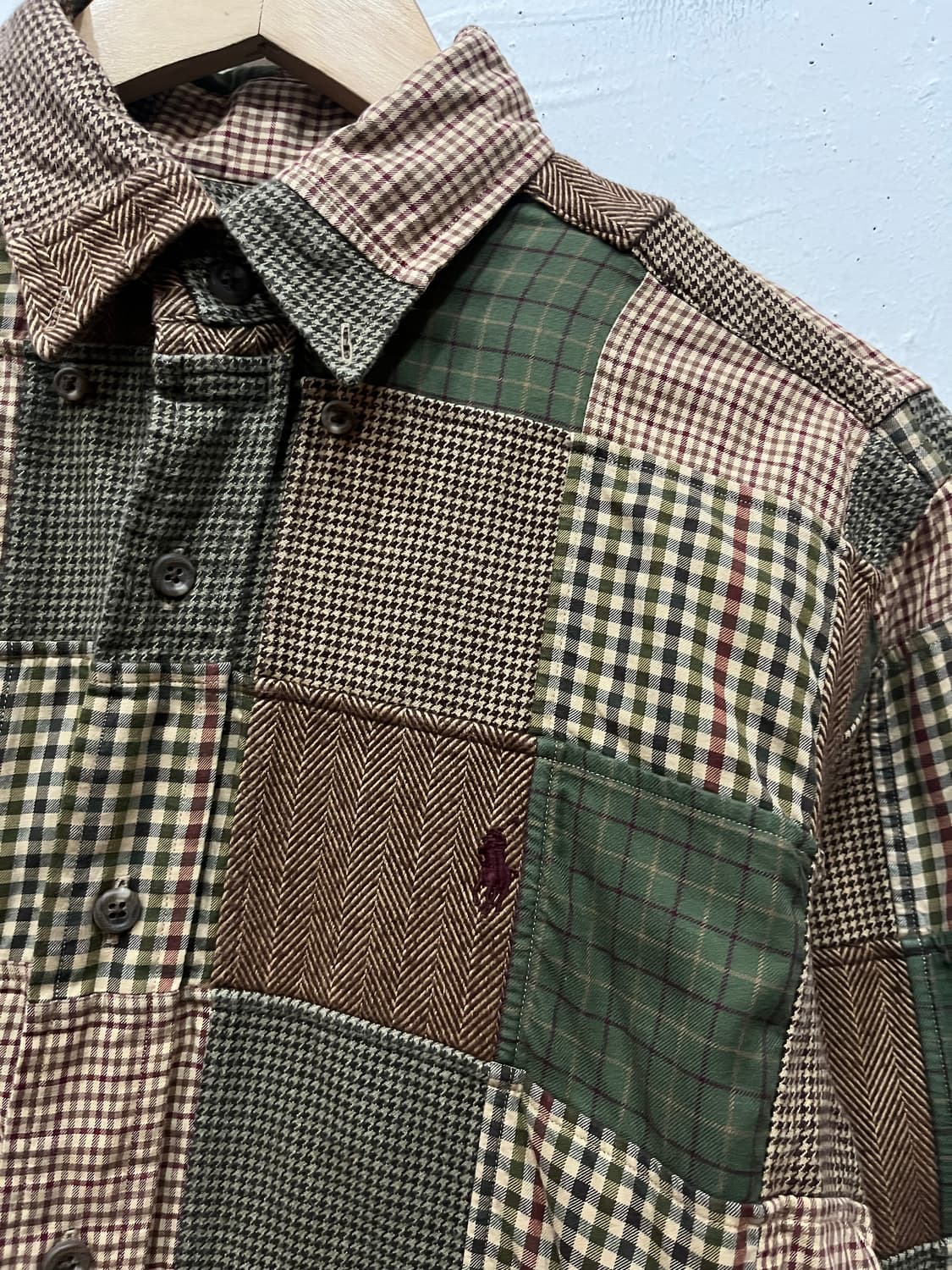 폴로랄프로렌 엘보패치 패치워크 셔츠 S 상품이미지3