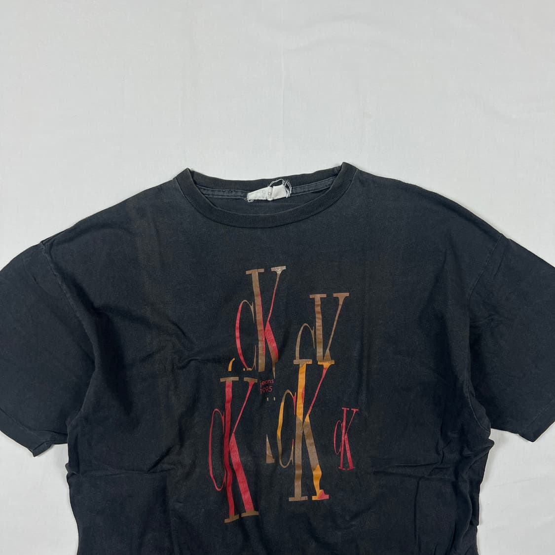 90‘s 95년도 캘빈클라인 ck 로고 반팔티 상품이미지2