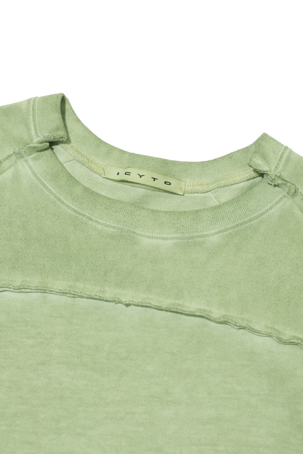 Icyto raw edged cut t-shirt light green 상품이미지7