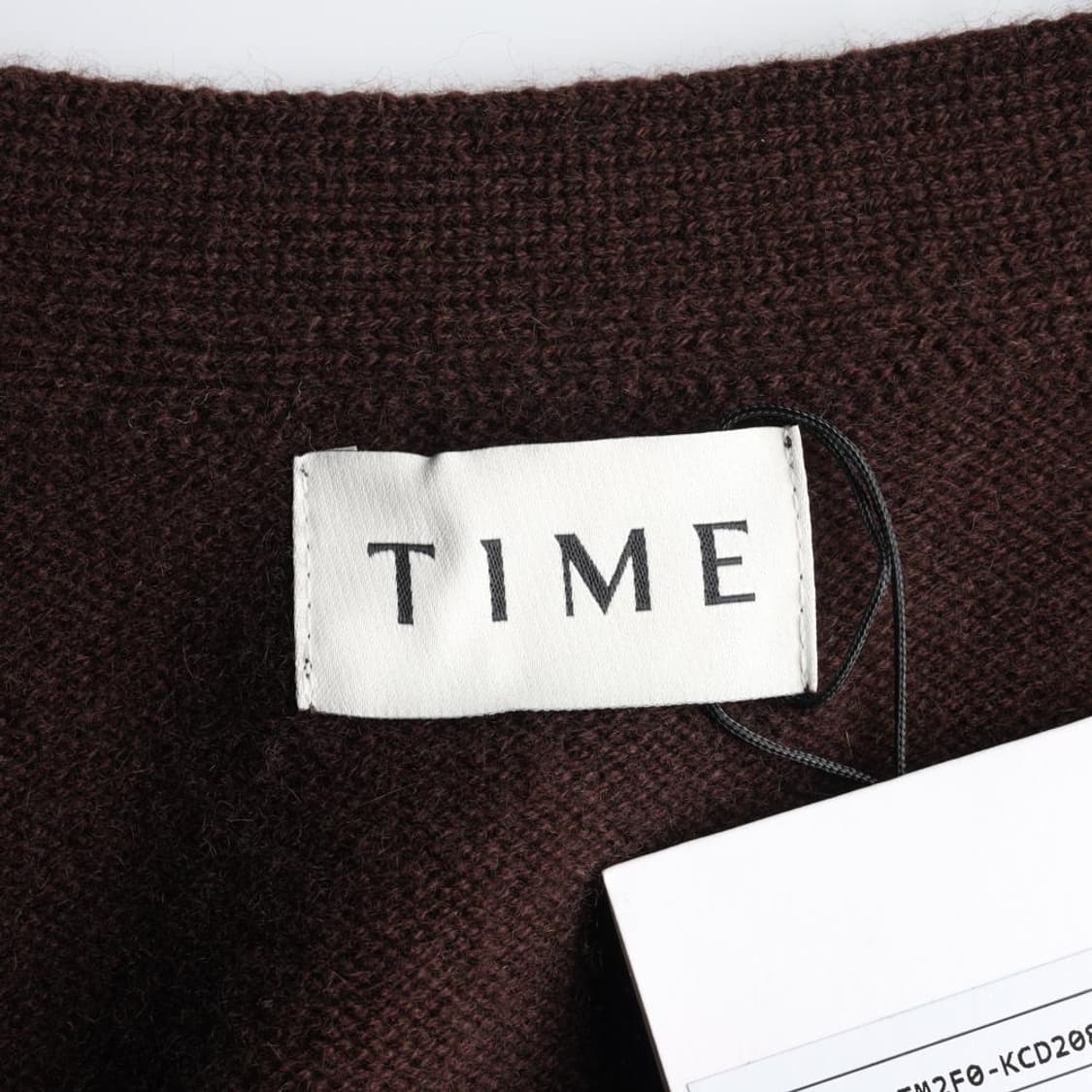 (새상품)[S]타임 캐시미어100% 브라운 레이스업 롱 니트 가디건
 상품이미지6