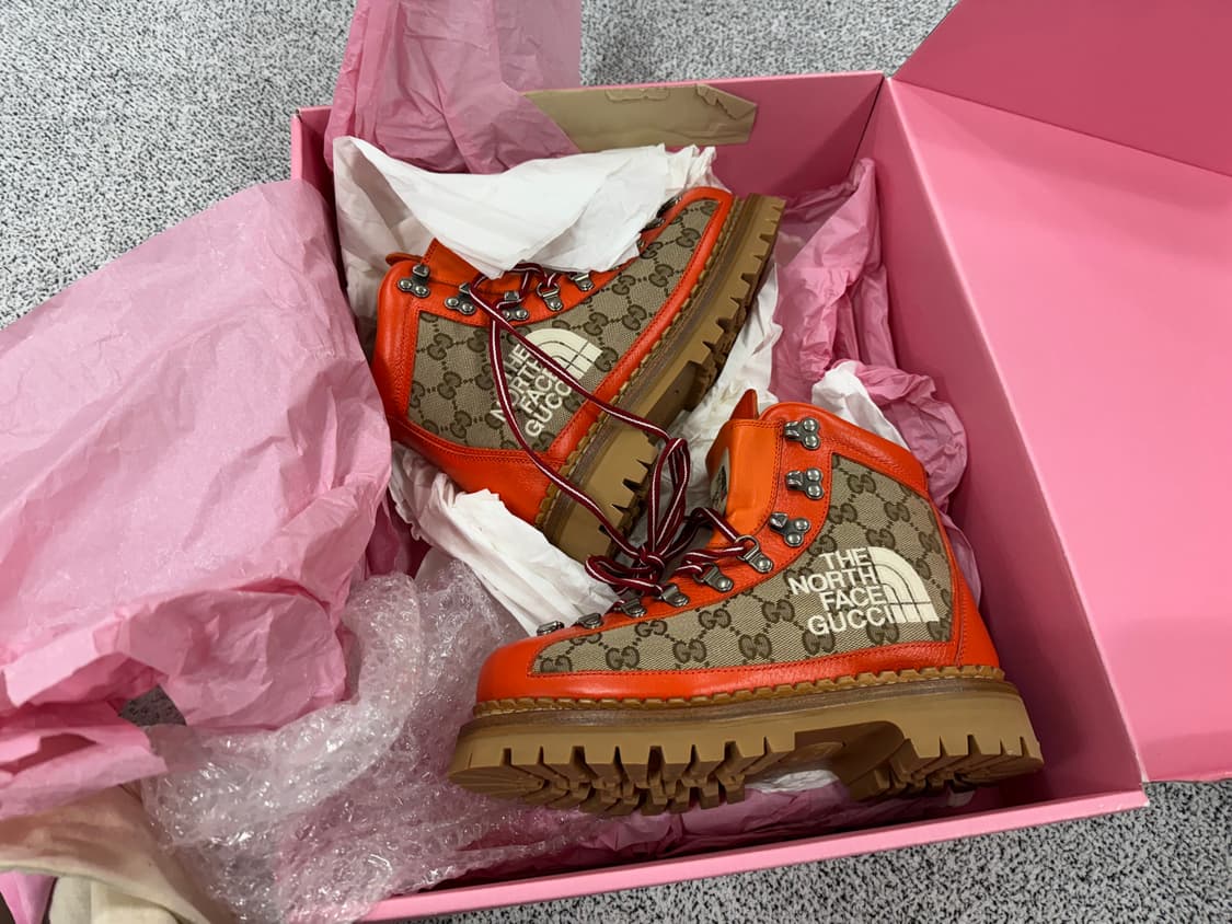 [새상품] 구찌 x 노스페이스 레더 캔버스 부츠 상품이미지3