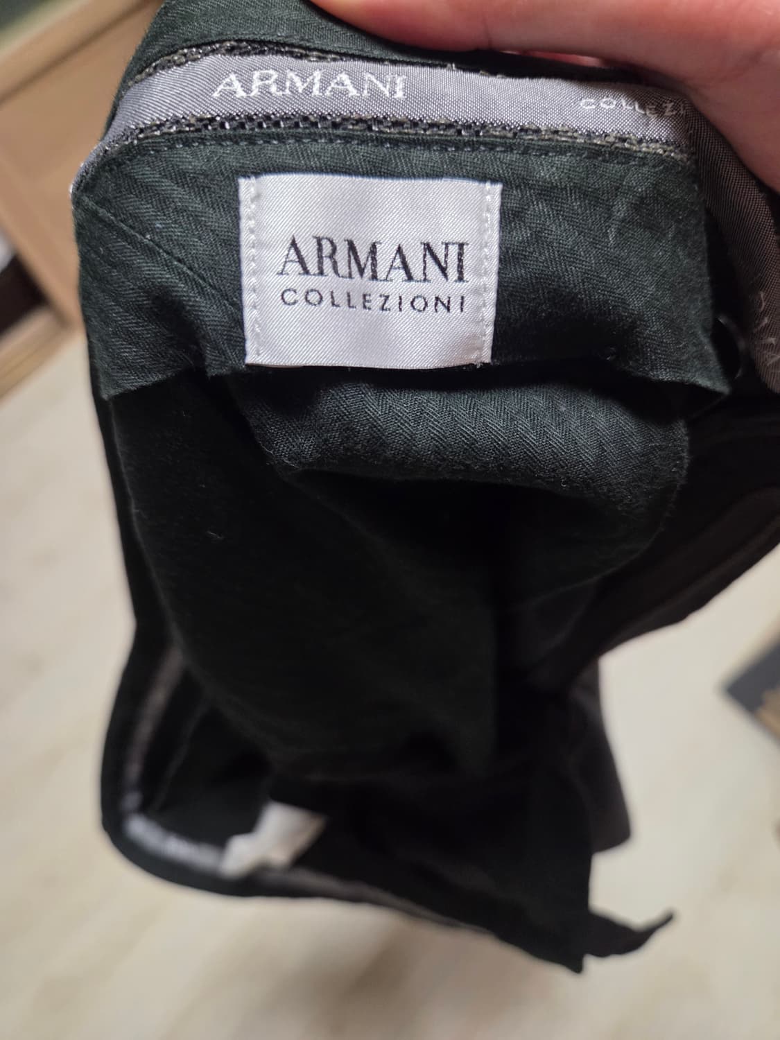 아르마니 꼴레지오니 블랙 슬랙스 34 상품이미지3