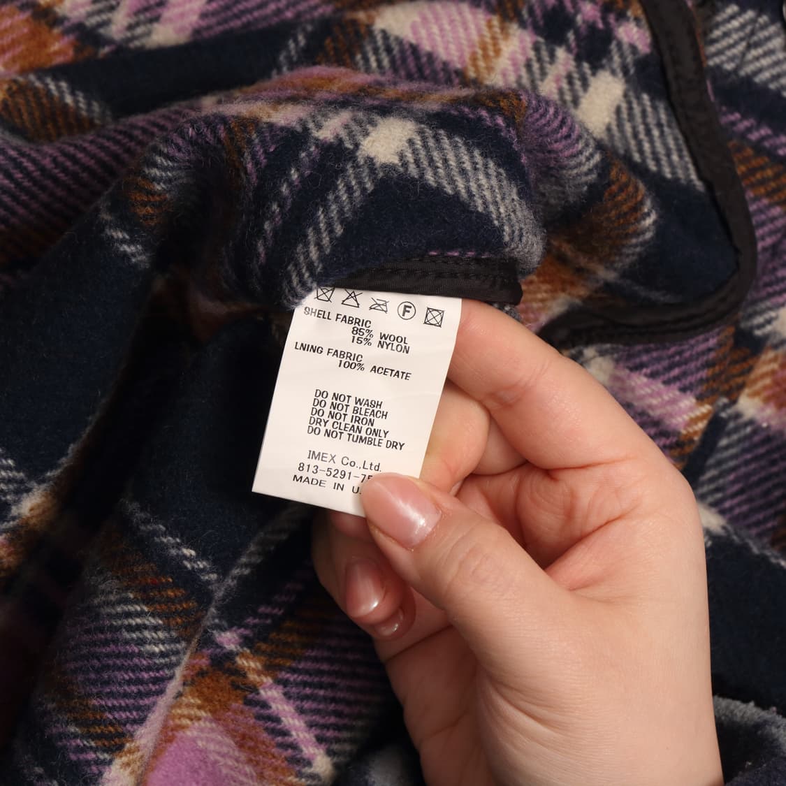 FIDELITY 피델리티 울 체크 원피스 A1865 상품이미지4