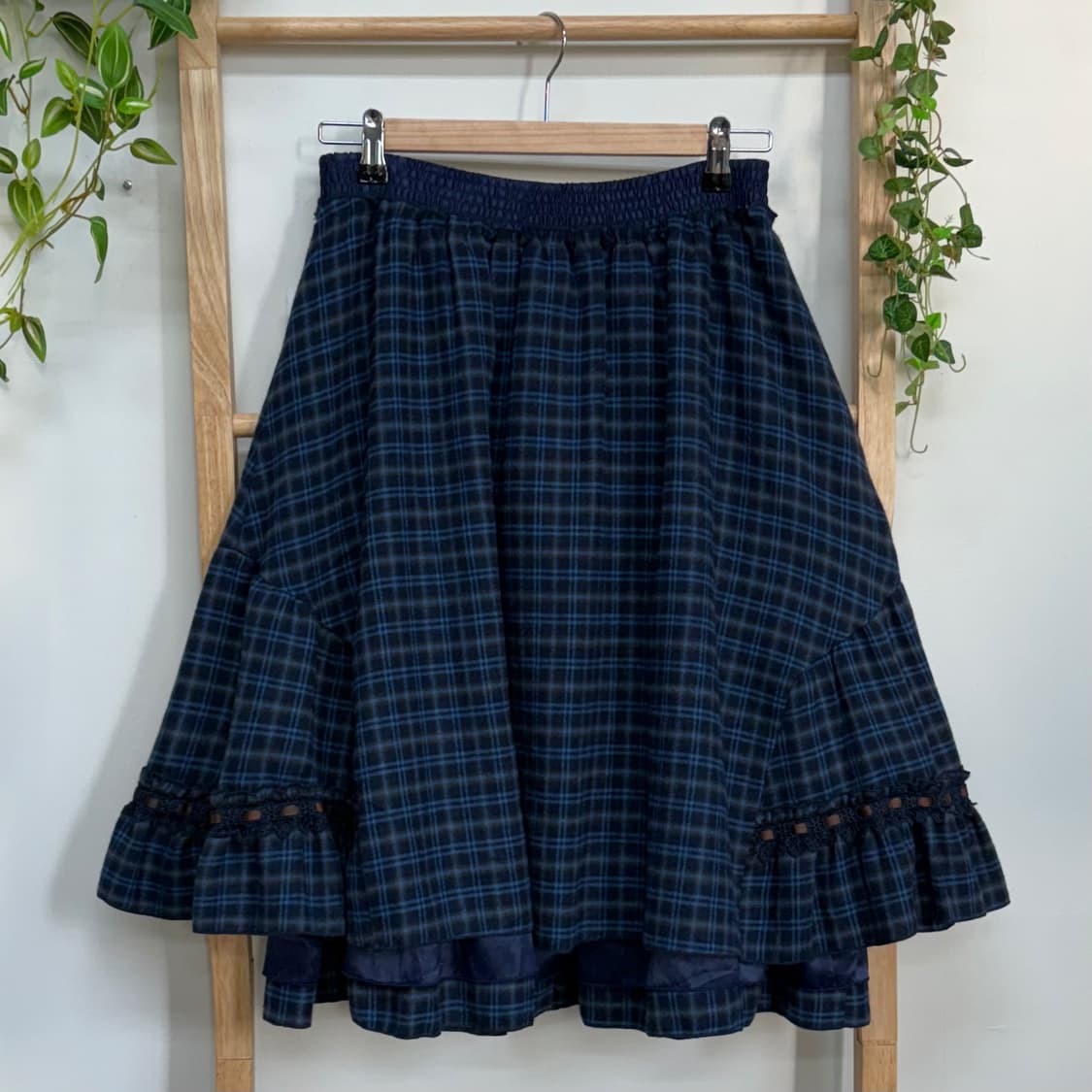 JPN/ 모리걸캉캉스커트 겨울치마 레이스업스커트 체크스커트 상품이미지5