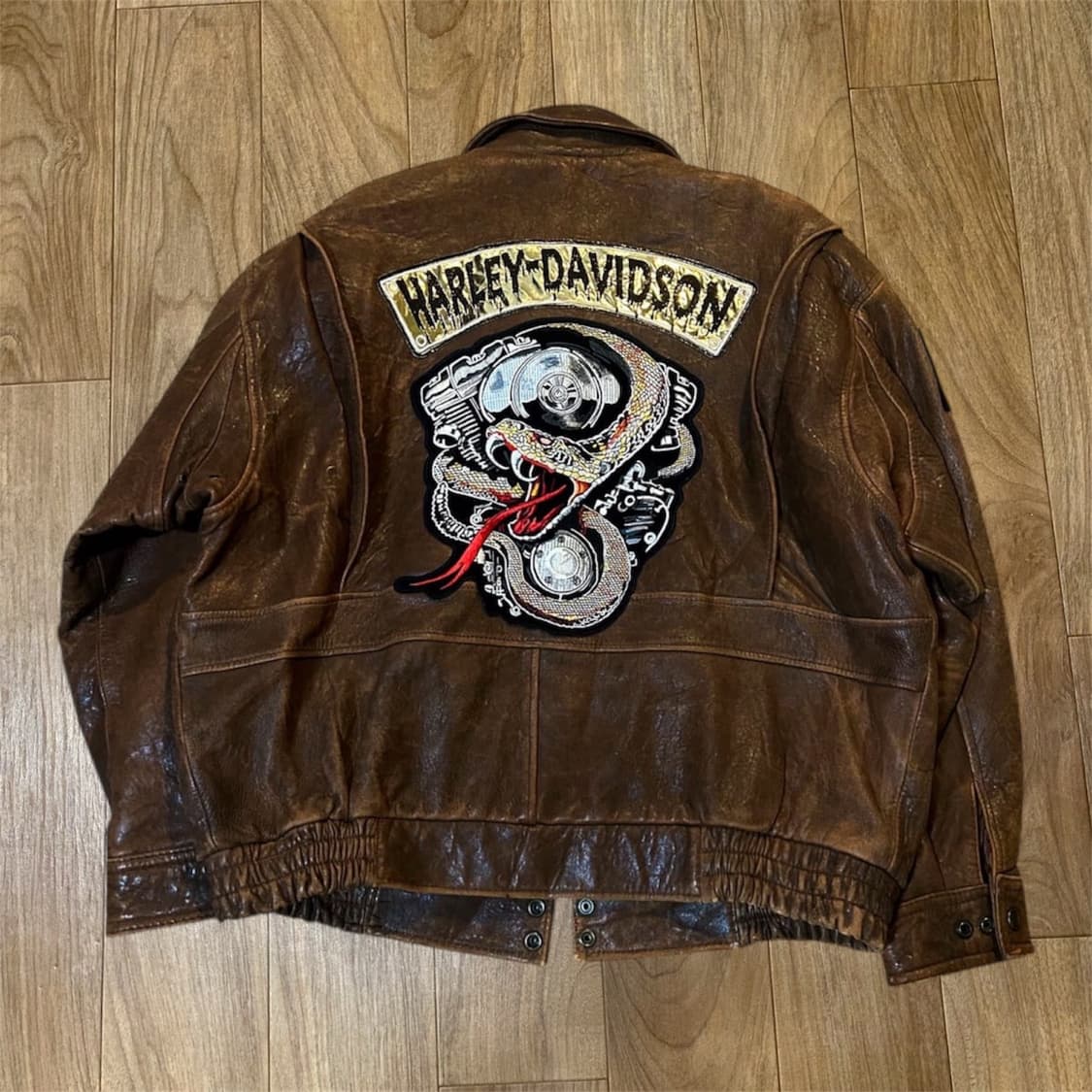할리데이비슨 Cow Leather Patch Jacket 상품이미지2