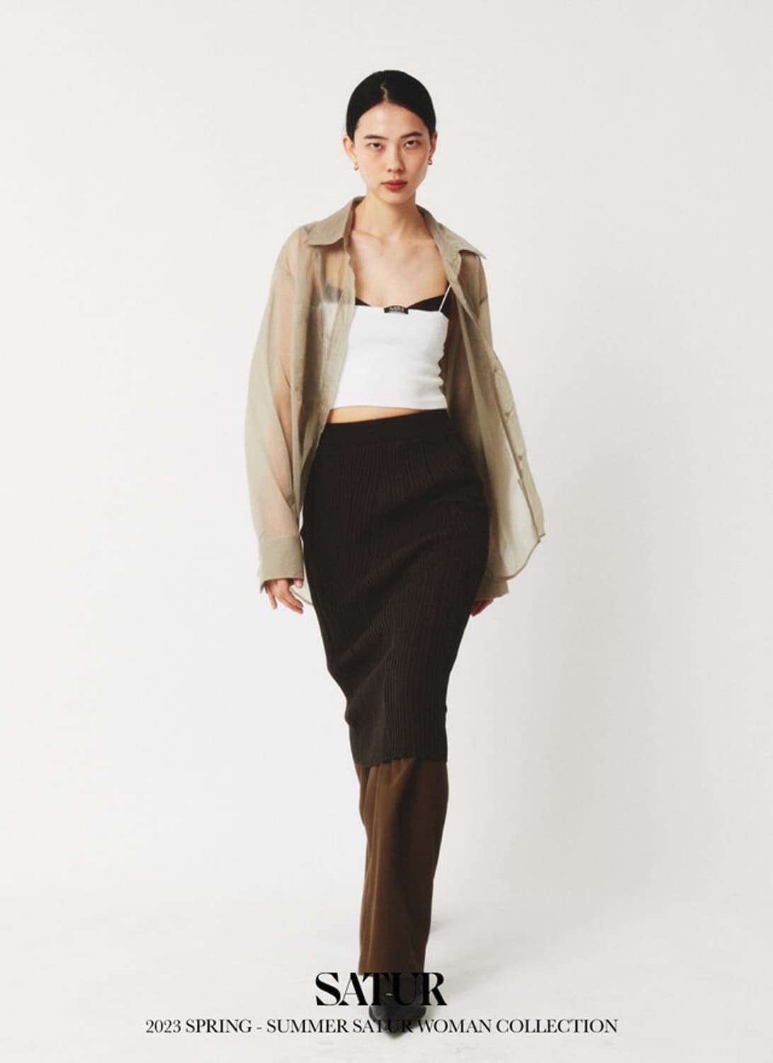 파르마 니트 탑, 스커트 세트 S 상품이미지3