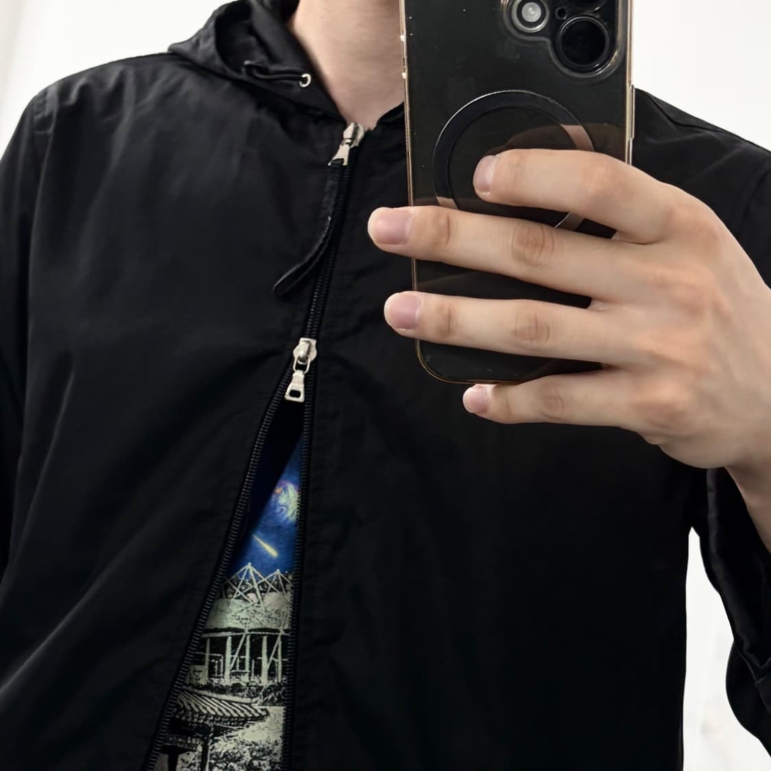 프라다 아카이브 투웨이 나일론 후드 자켓 상품이미지3