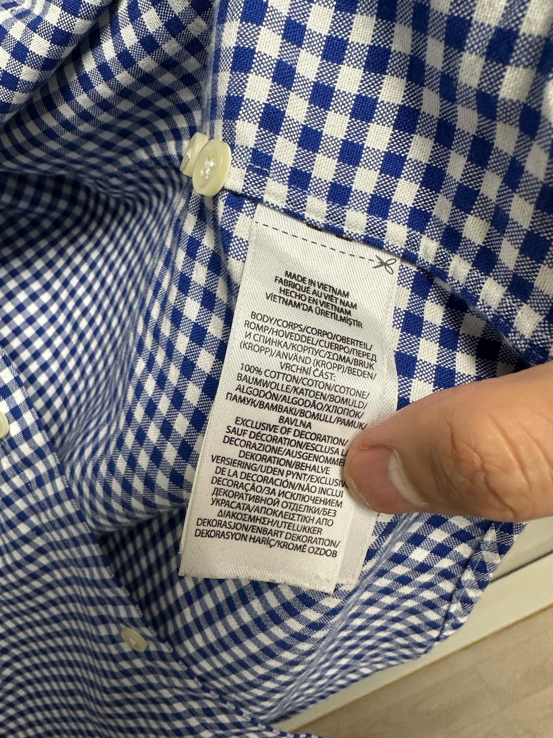 폴로 옥스포드 체크 셔츠 XL 상품이미지7