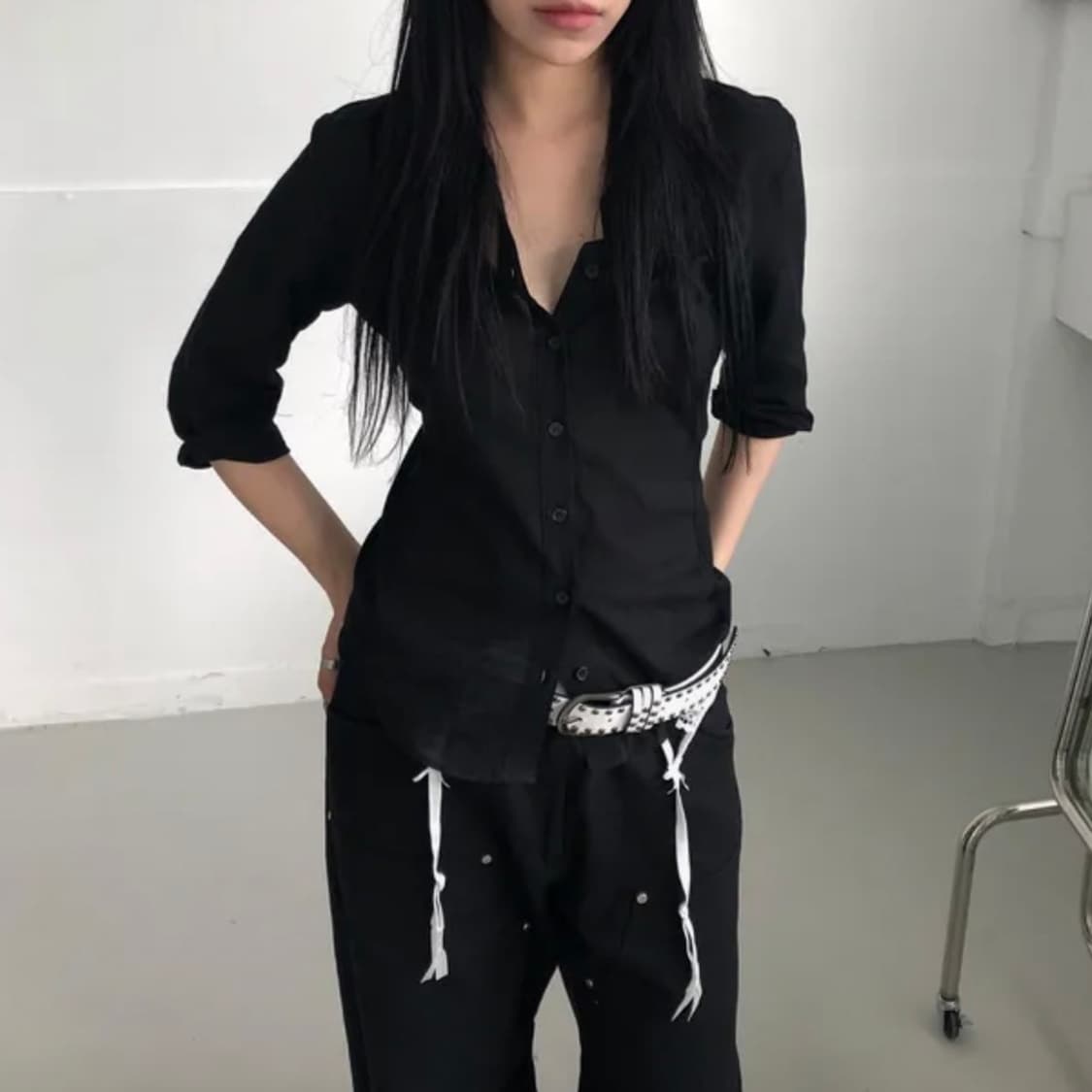 커프스 7부 슬림핏 셔츠 상품이미지4