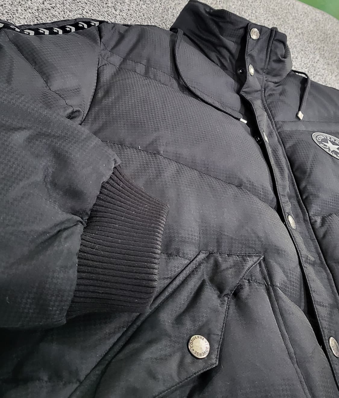 컨버스 올스타 블랙 오리털 패딩 점퍼 상품이미지7