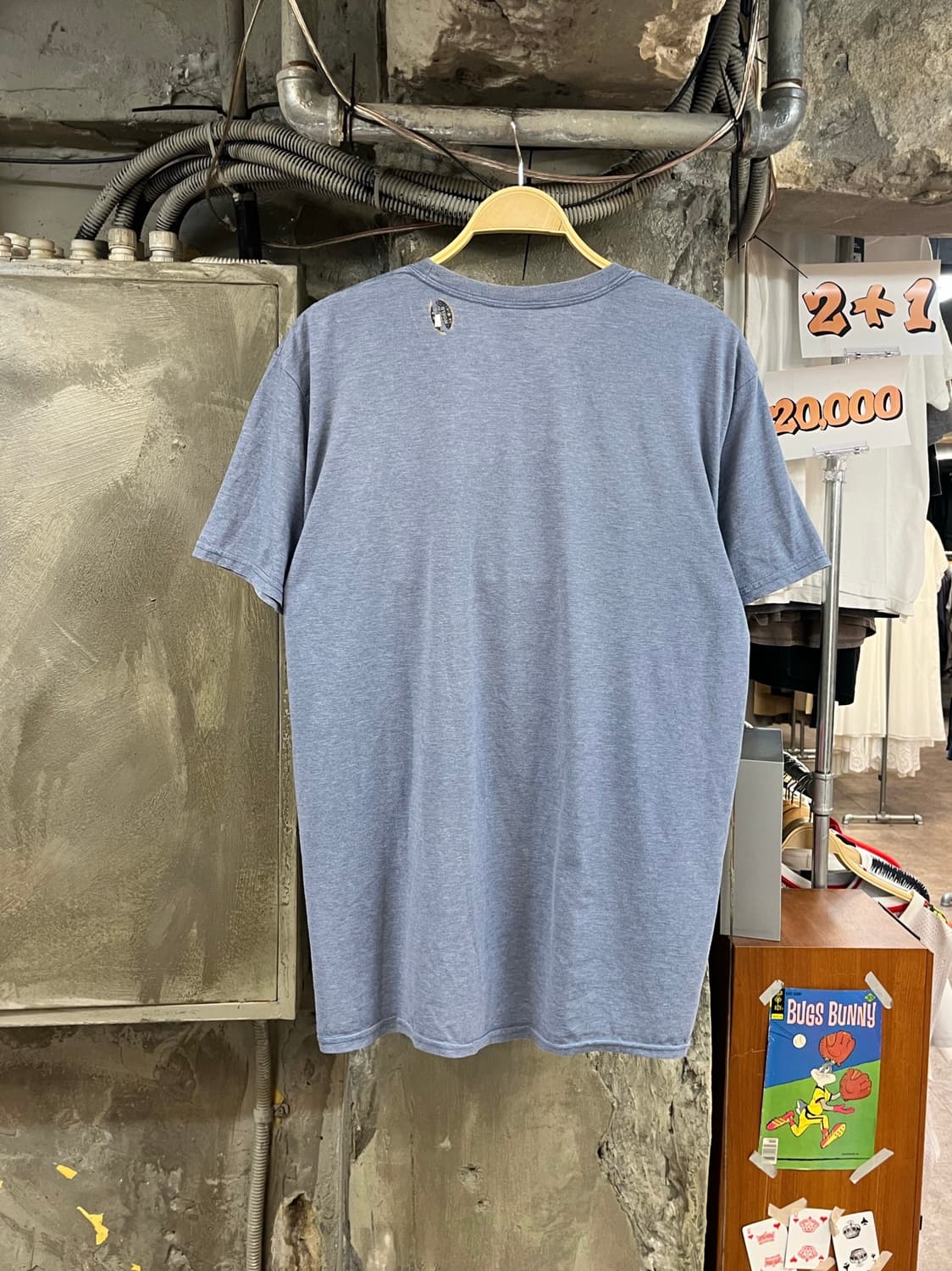 길단 빈티지 반팔티 스카이블루 XL #csz3951 상품이미지2