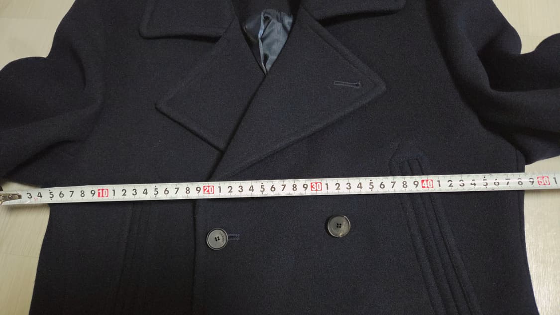 (착샷) 노앙 피코트 울 코트 네이비 상품이미지4