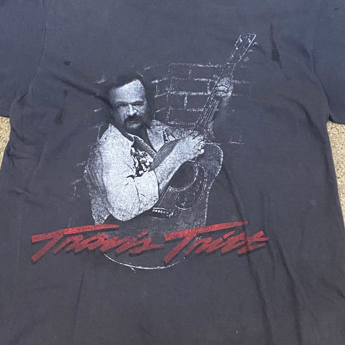 미국 빈티지 가수 트래비스 트릿 투어티 반팔티 락티셔츠 상품이미지2